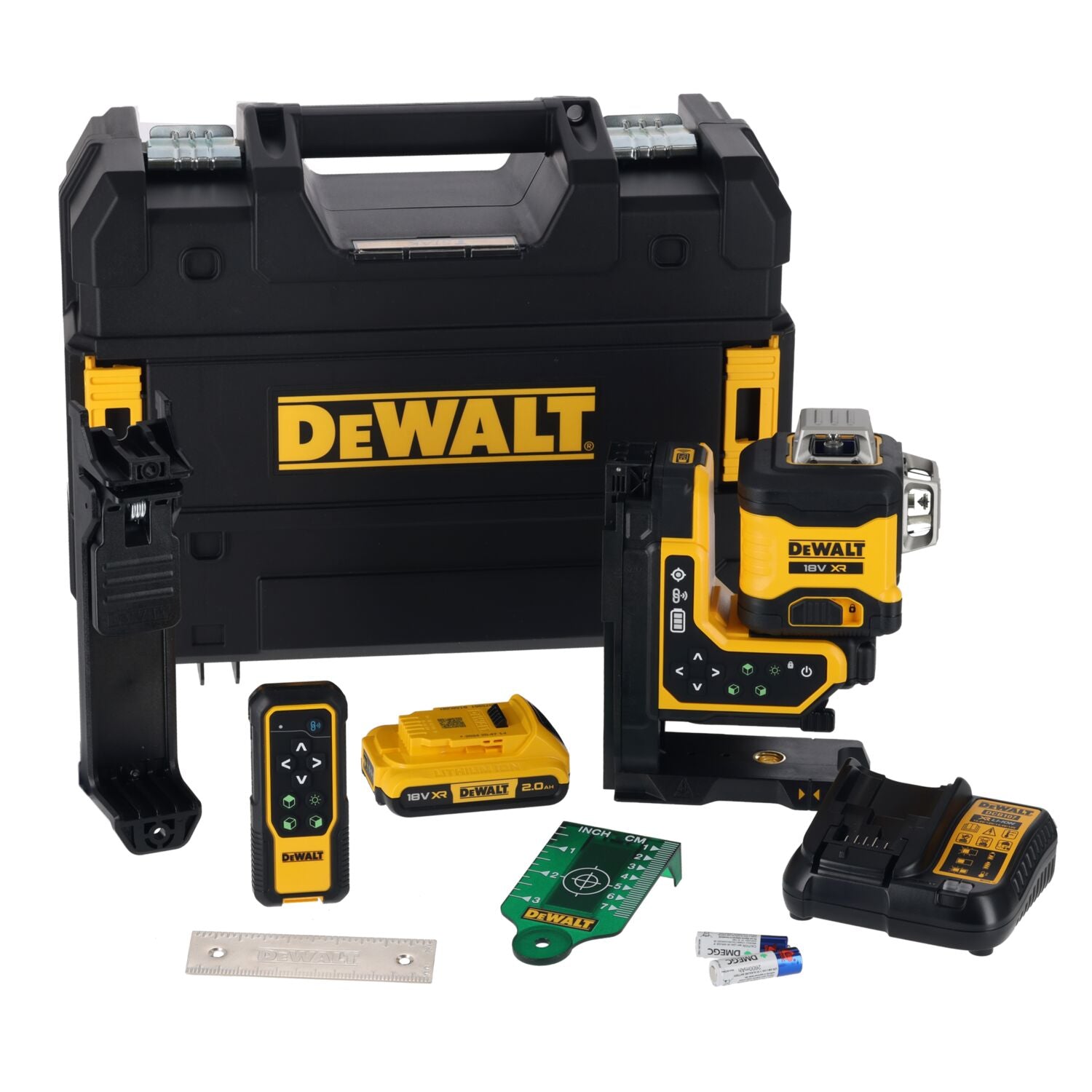 DeWALT DCLE34035D1 Accu groene lijnlaser met afstandsbediening 18V XR 2.0Ah in TSTAK