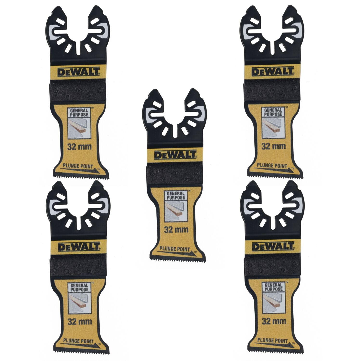 DeWALT DT20776 Multitool zaagblad BiM schuine snede 32mm VE=5 afbeelding 1
