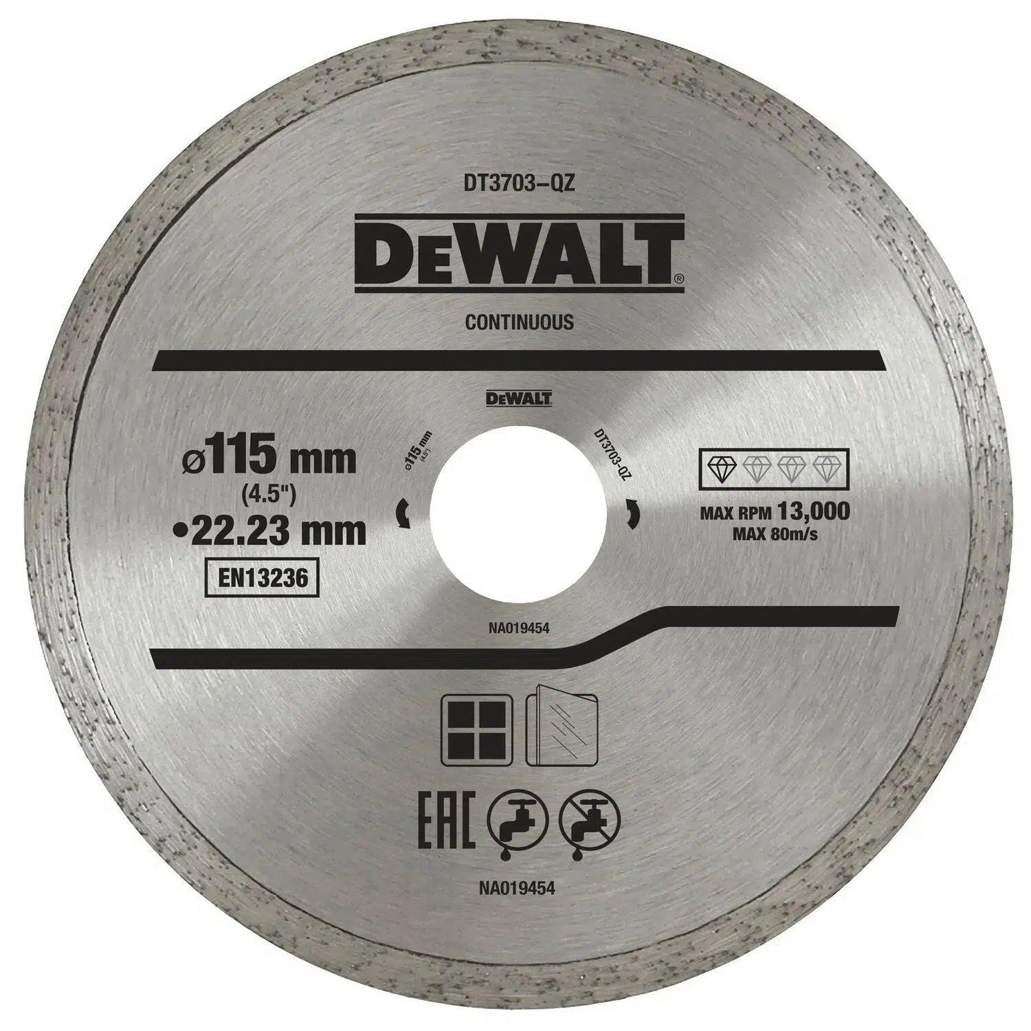 DeWALT DT3703 Diamantzaagblad Volband 115x22,23mm