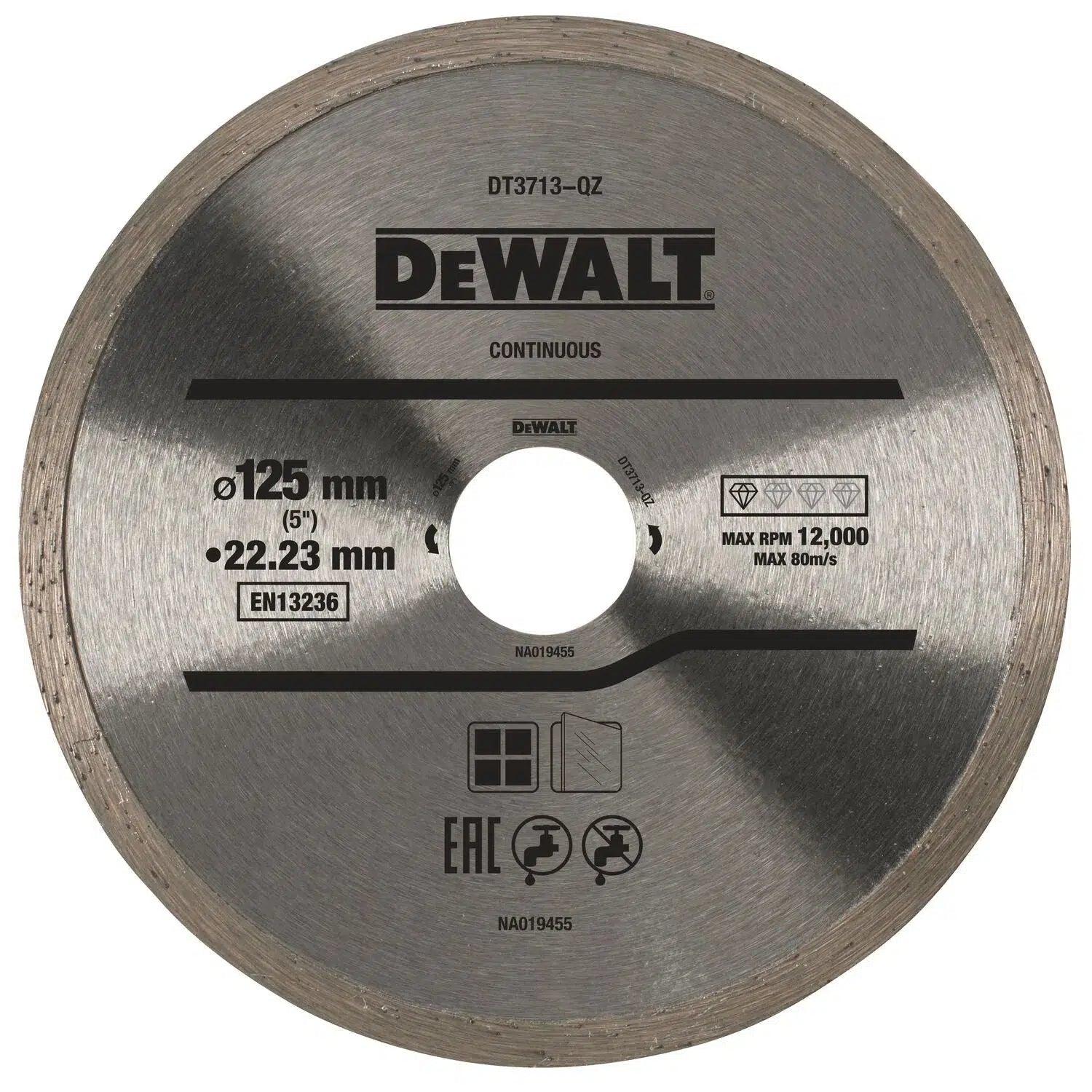 DeWALT DT3713 Diamantzaagblad Volband 125x22,23mm