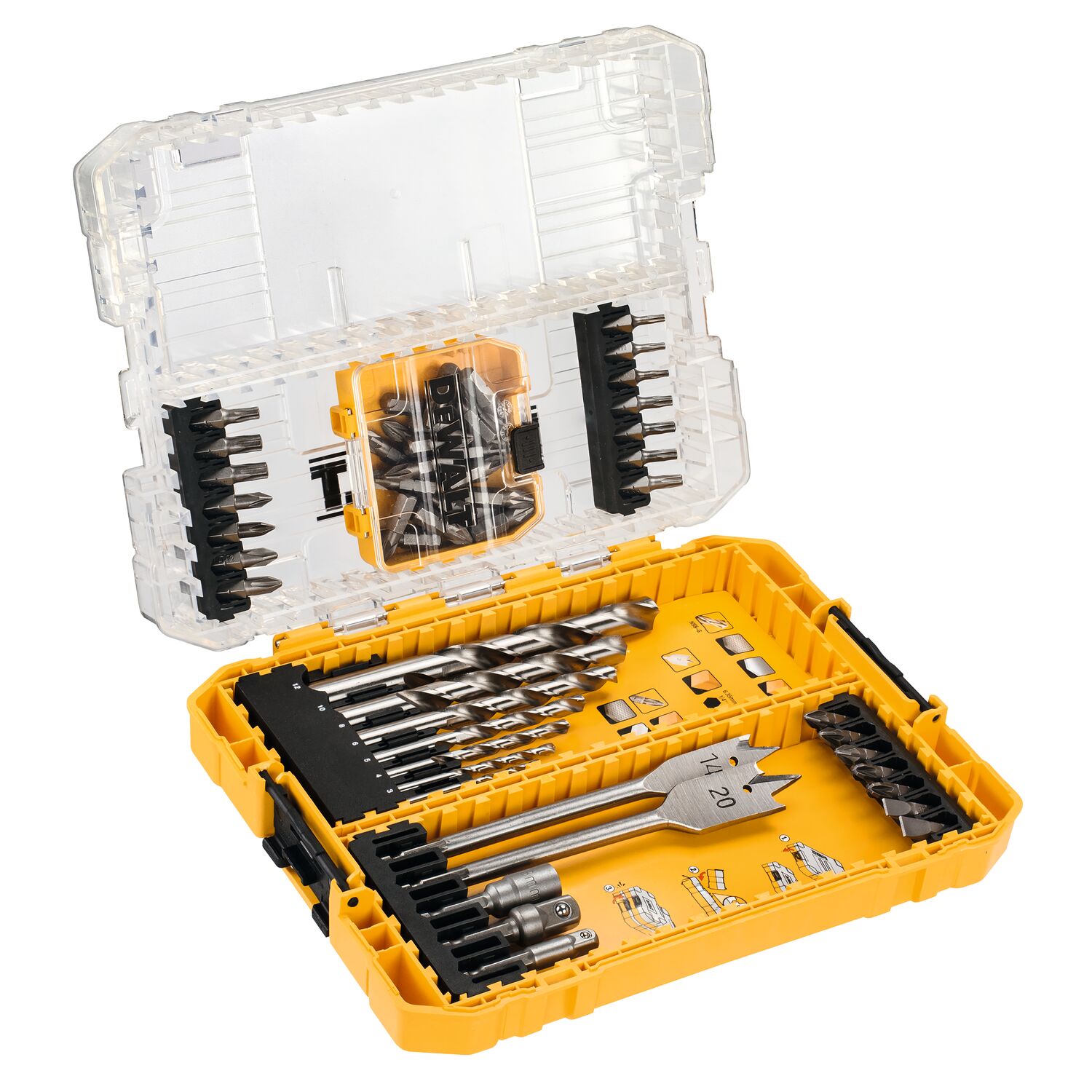 DeWALT DT70757 EXTREME™ Schroefbit- en borenset 55-delig in TOUGH CASE