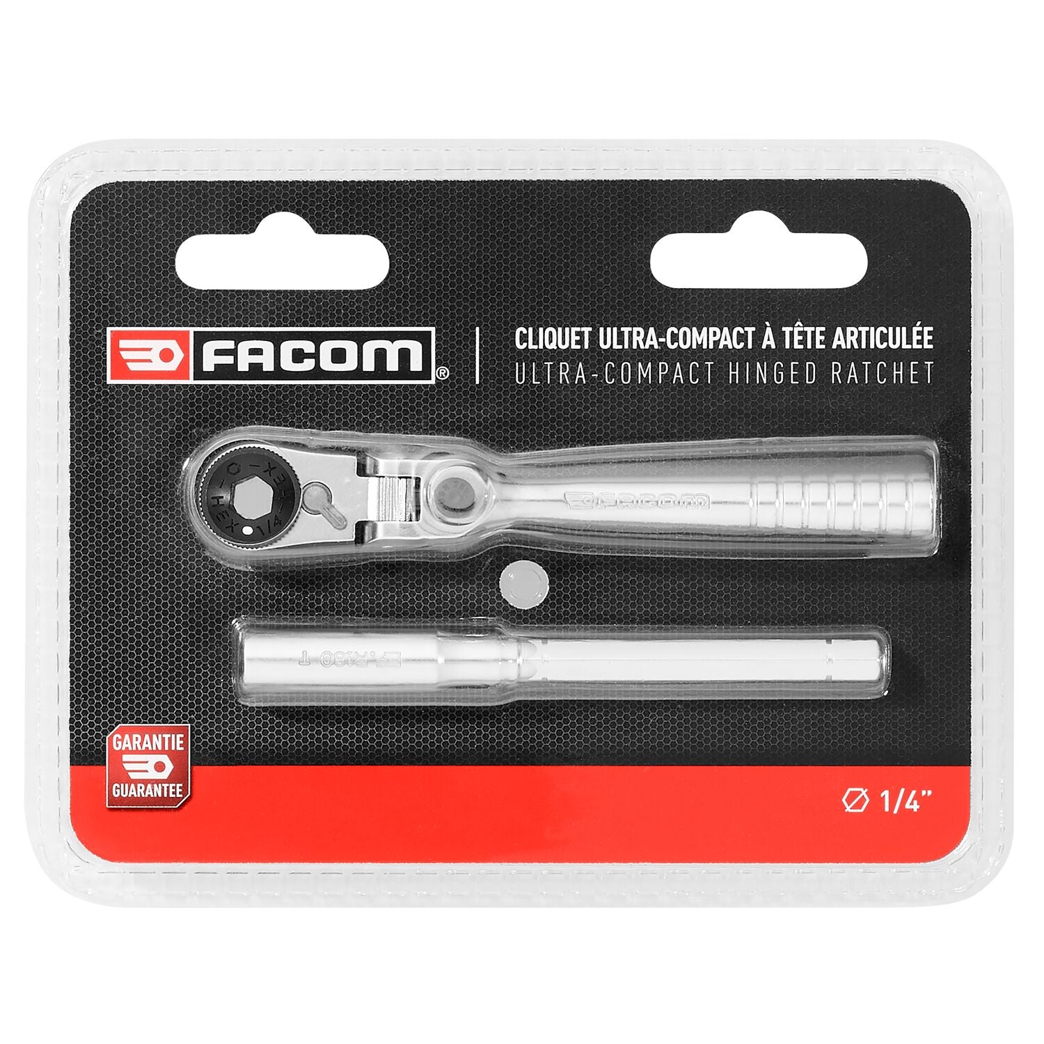 Facom R.180PB Compacte ratel 1/4" met flexibele kop 180° afbeelding