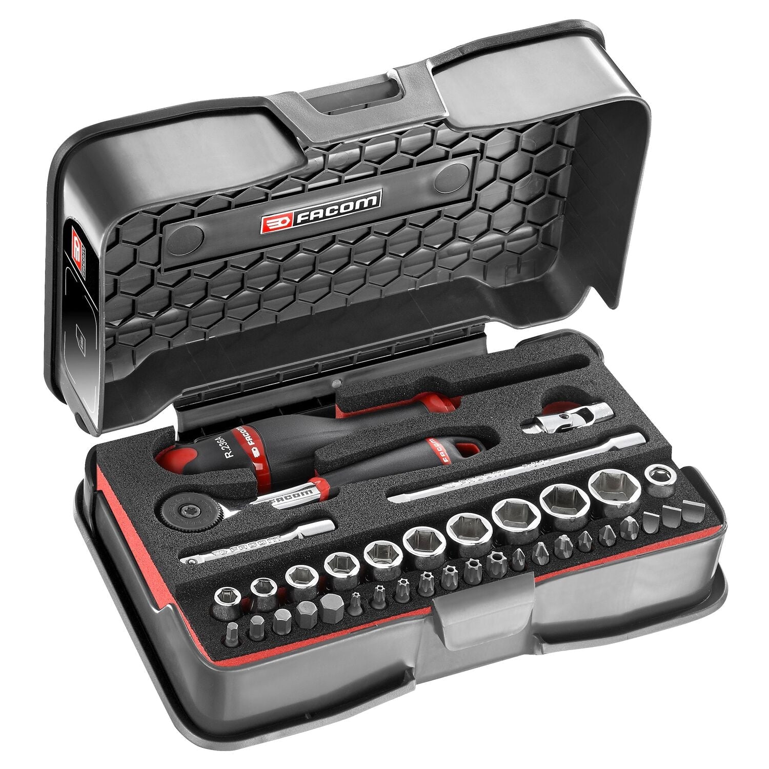 Facom Dopsleutelset 6-kant doppen & bits in koffer 37-delig - R.161-6M6PB