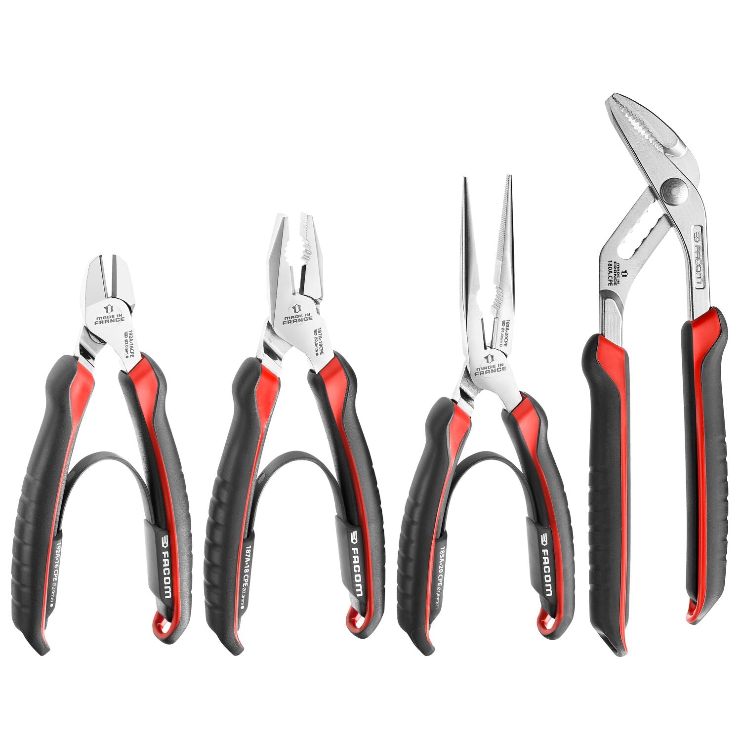 Facom Tangenset met Kniptang, Waterpomptang, Punttang en Combinatietang - CPE.A1PB afbeelding