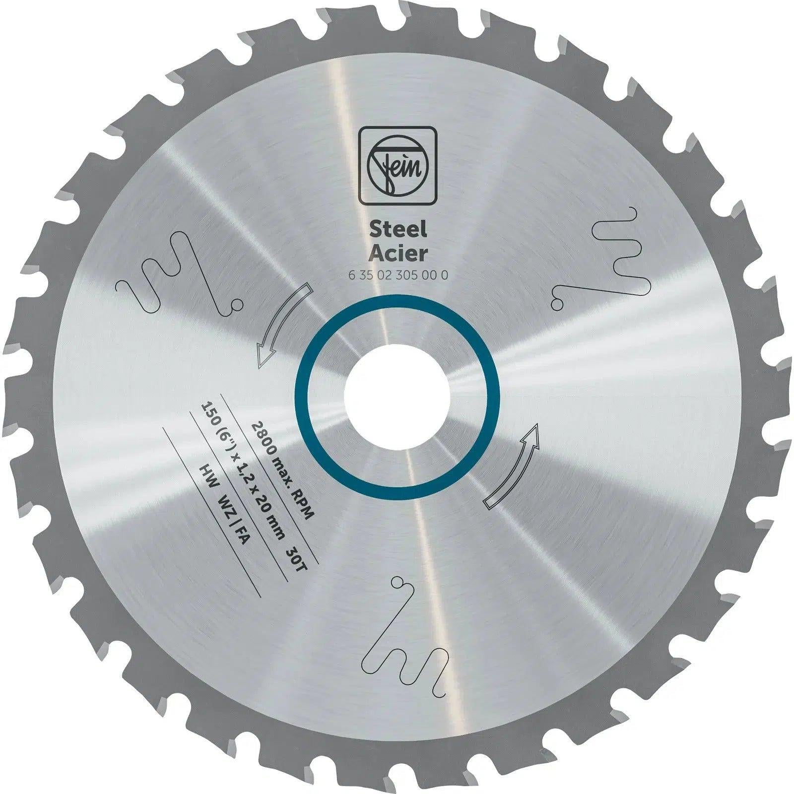 Fein Cirkelzaagblad voor Staal | Premium | Ø 150mm Asgat 20mm 30T - 63502305000