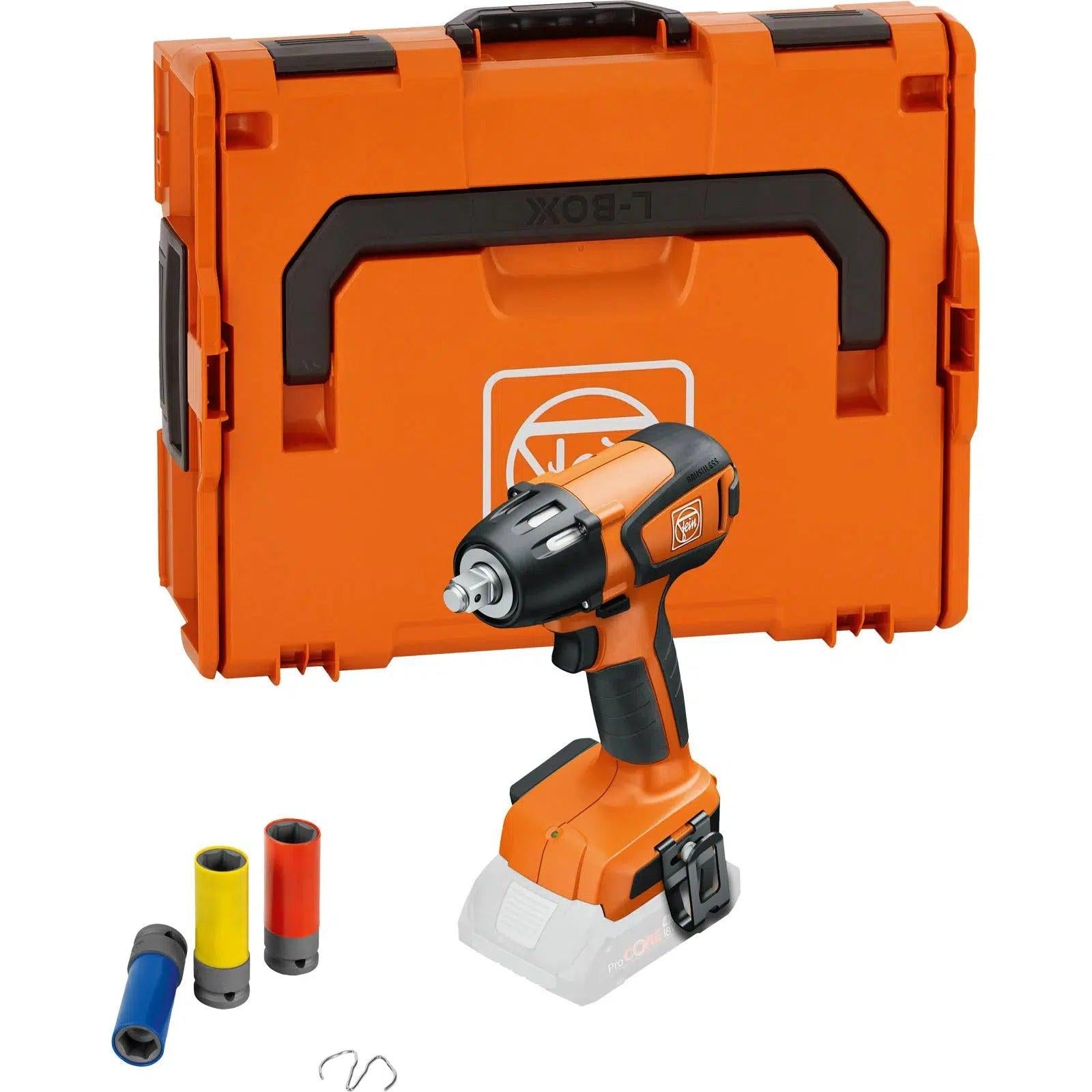 Fein ASCD 18-300 W2 AS Ready-to-use Accu slagmoersleutel 290Nm 1/2" frictiering 18V AMPShare Basic Body in L-Boxx - 71151063000 afbeelding