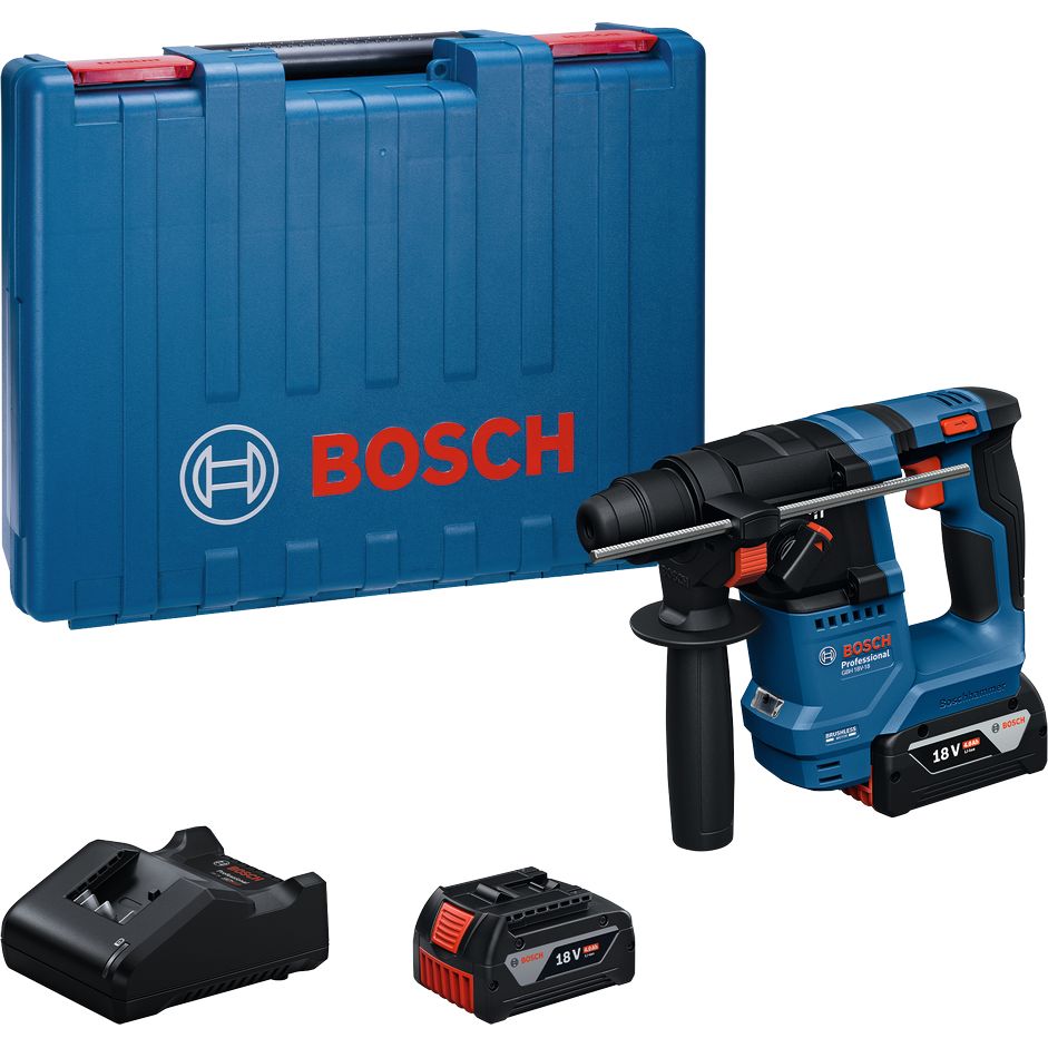 Bosch Professional GBH 18V-18 Accu boorhamer SDS-Plus 1,5J 18V 4.0Ah in koffer - 0611927002