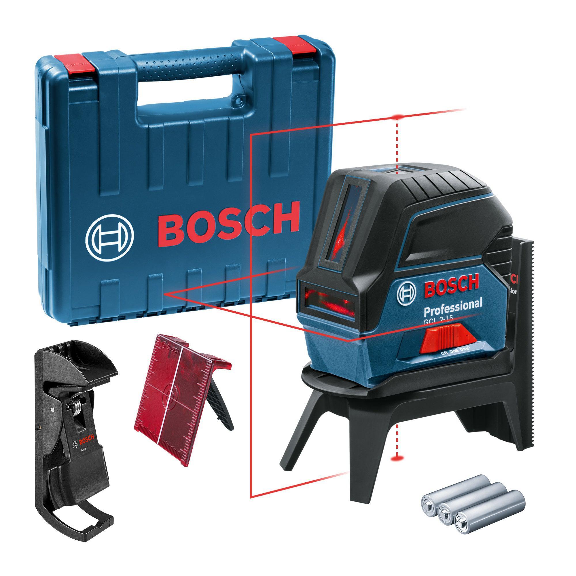 Bosch Professional GCL 2-15 Kruislijnlaser Rood in koffer - 0601066E02