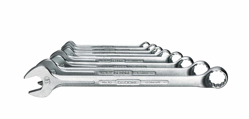 Gedore 1 B-080 Ringsteeksleutelset 8-delig 8-19mm - 6011950 afbeelding 1