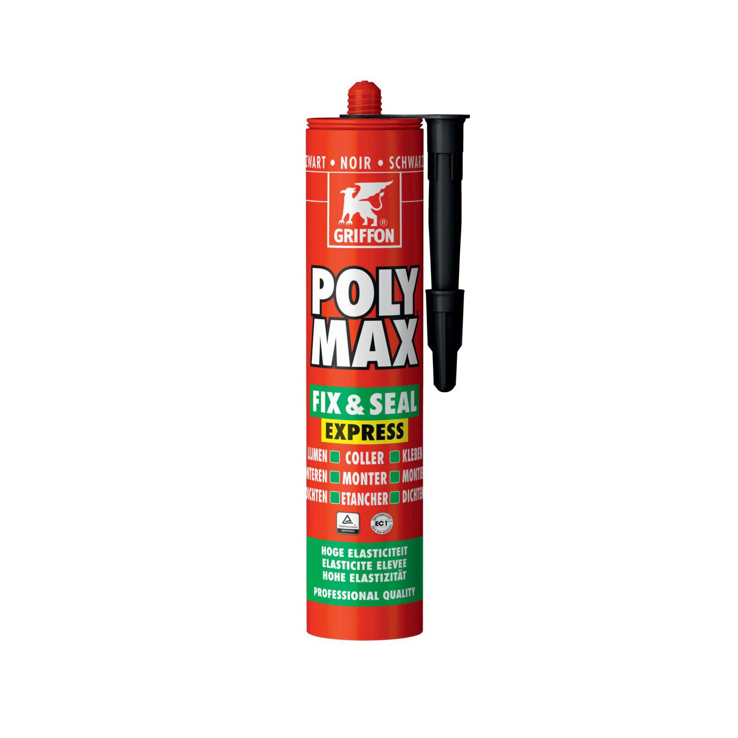 Griffon Poly Max® Afdichtingskit Fix & Seal Express Zwart Koker 425g - 6150454 afbeelding