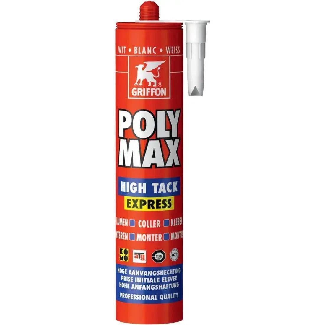 Griffon Poly Max® Montagelijm High Tack Express Wit Koker 435g - 6303764