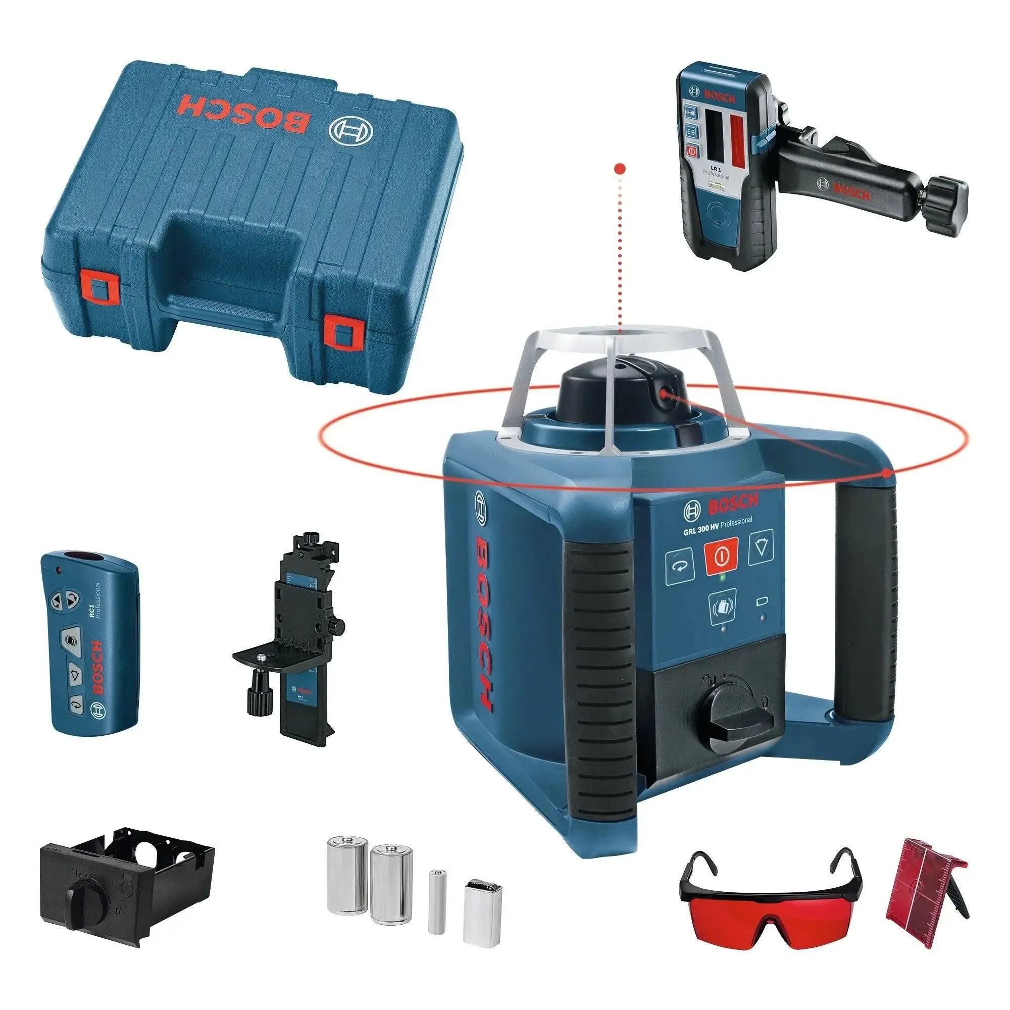 Bosch Professional PRO GRL 300 HV + LR 1 Rotatielaser rood in koffer - 0601061501