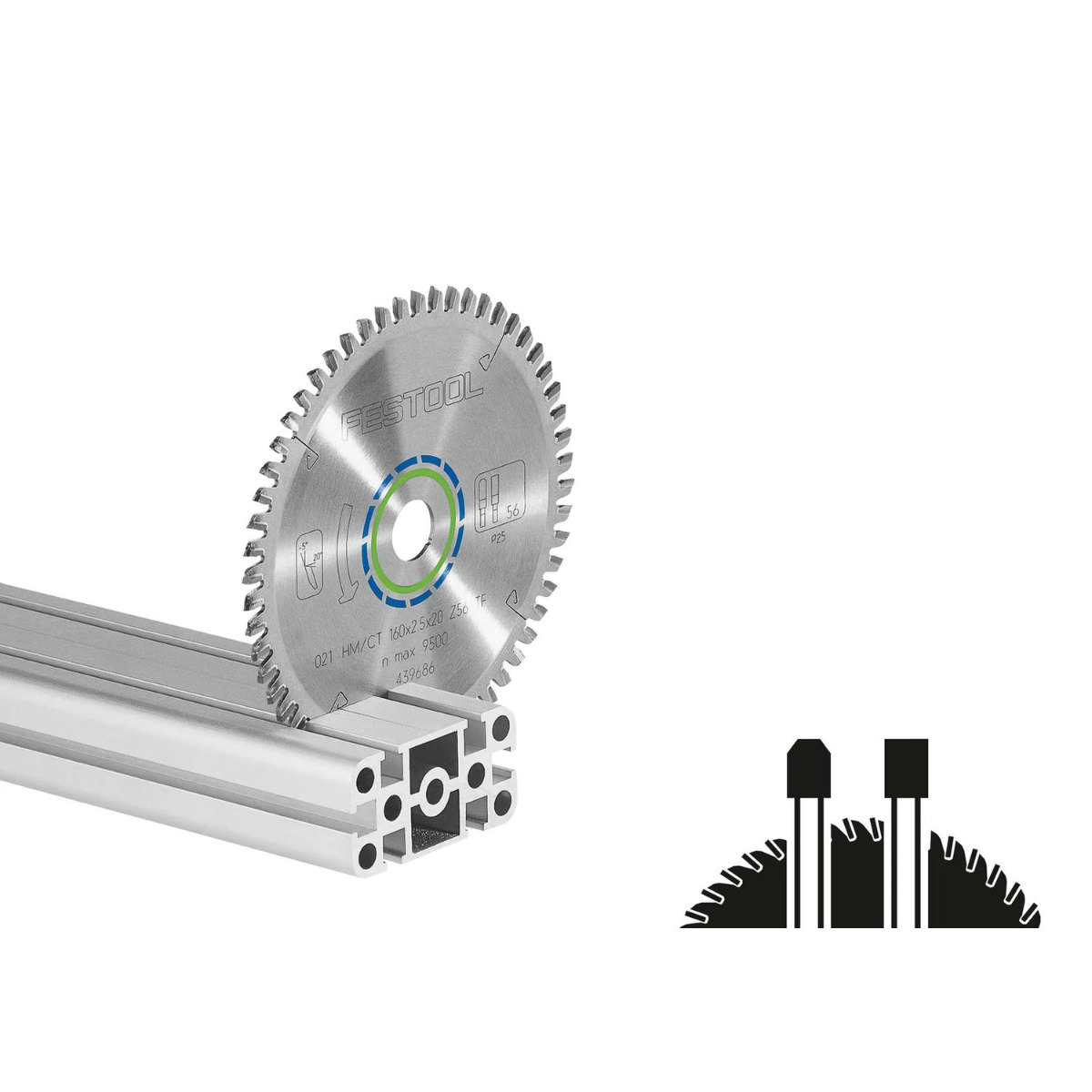 Festool Cirkelzaagblad voor Aluminium | Aluminium/Plastics | Ø 225mm Asgat 30mm 68T - 488291