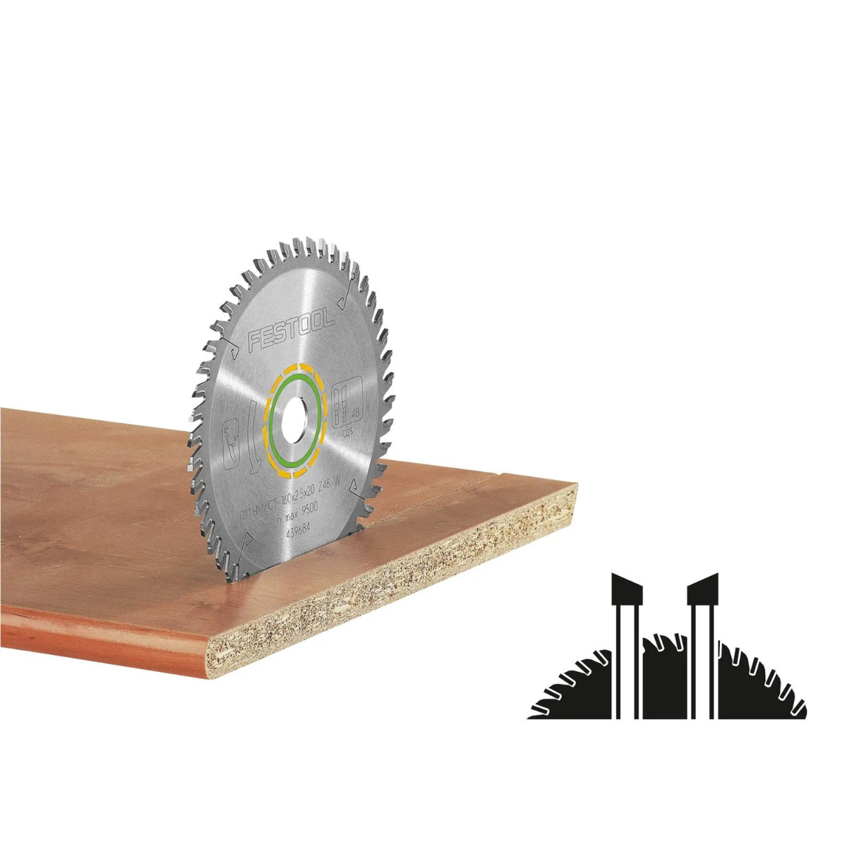 Festool Cirkelzaagblad voor Hout | Wood Fine Cut | Ø 225mm Asgat 30mm 48T - 488289