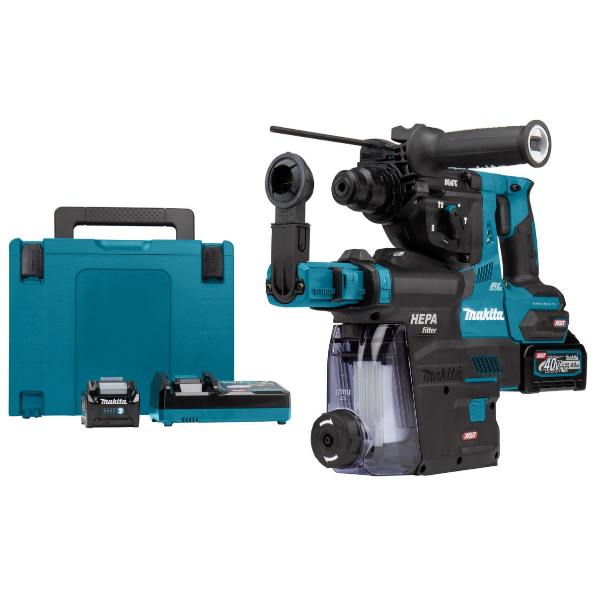 Makita HR003GM202 Accu combihamer SDS-Plus 2,8J + stofafzuiging XGT 40V Max 4.0Ah in Mbox afbeelding 1