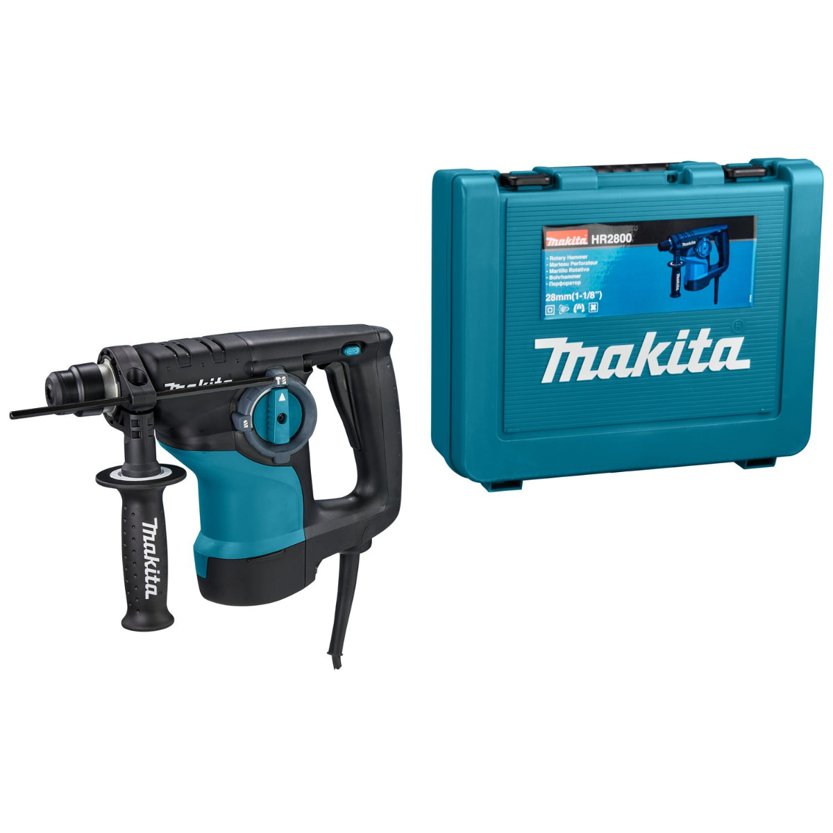 Makita HR2800 Boorhamer SDS-Plus 800W 230V in koffer afbeelding 1