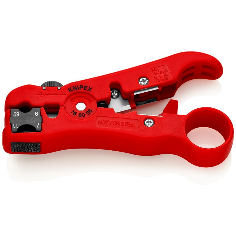 Knipex 16 60 06 SB Isolatiegereedschap voor coax- en datakabels afbeelding