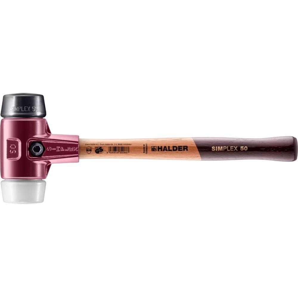 Halder SIMPLEX 3027 Hamer met verwisselbare doppen rubber/superplastic 370x135x50mm - 3027.050 afbeelding
