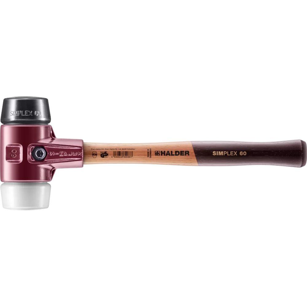 Halder SIMPLEX 3027 Hamer met verwisselbare doppen rubber/superplastic 405x150x60mm - 3027.060 afbeelding