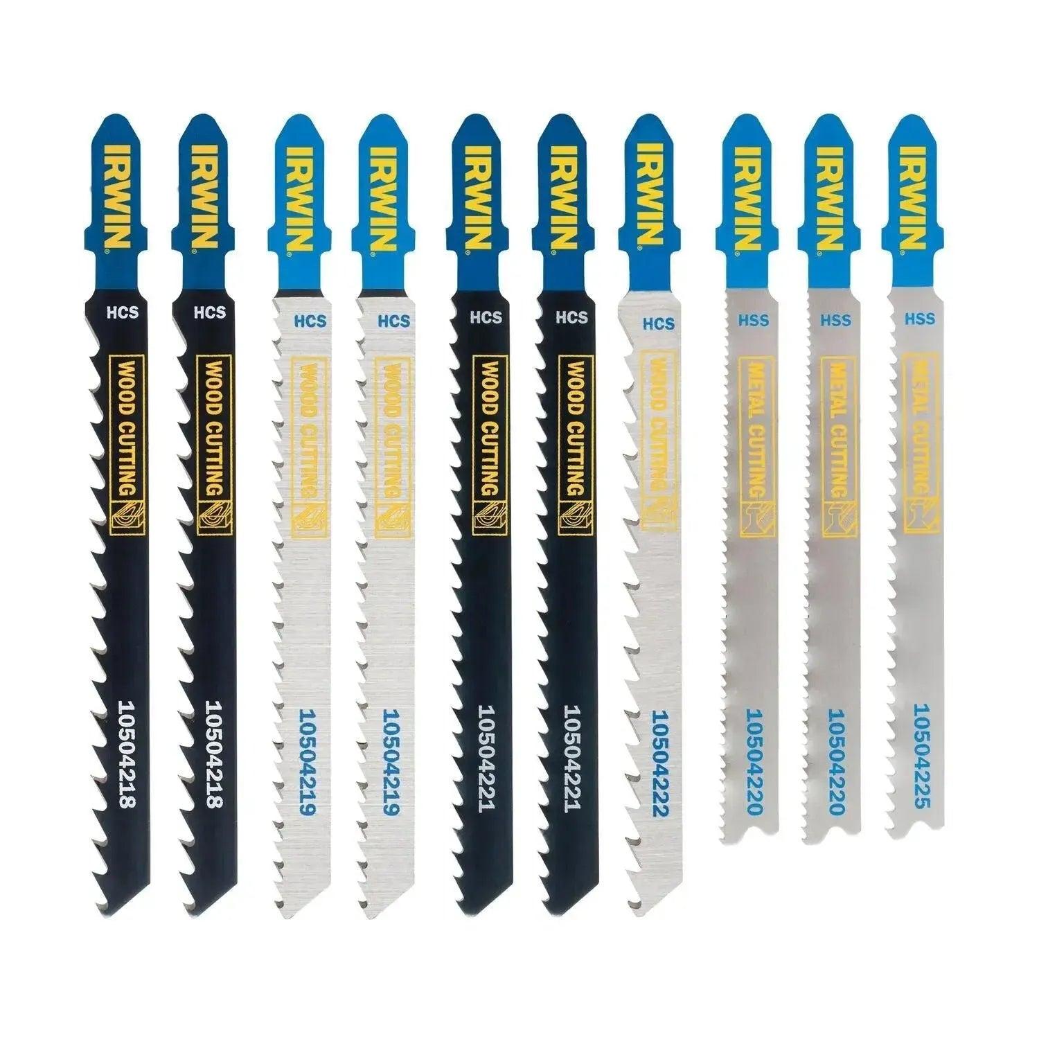 Irwin Metaal & Hout Decoupeerzaagblad Set 10stuks - 10505817 afbeelding 1