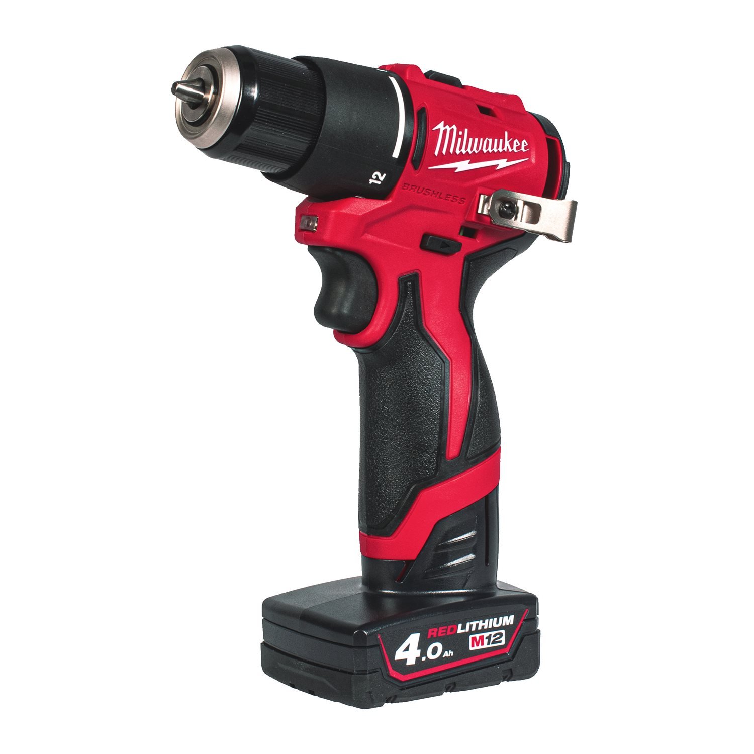 Milwaukee M12 BLPDRC-402C Accu klop-/schroefboormachine 12V 4.0Ah in koffer - 4933500424 afbeelding 1