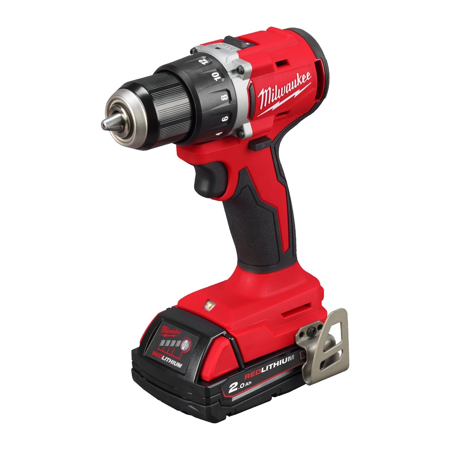 Milwaukee M18 BLDDRC-202C Compacte Accu Schroefboormachine 18V 2.0Ah in koffer - 4933492833