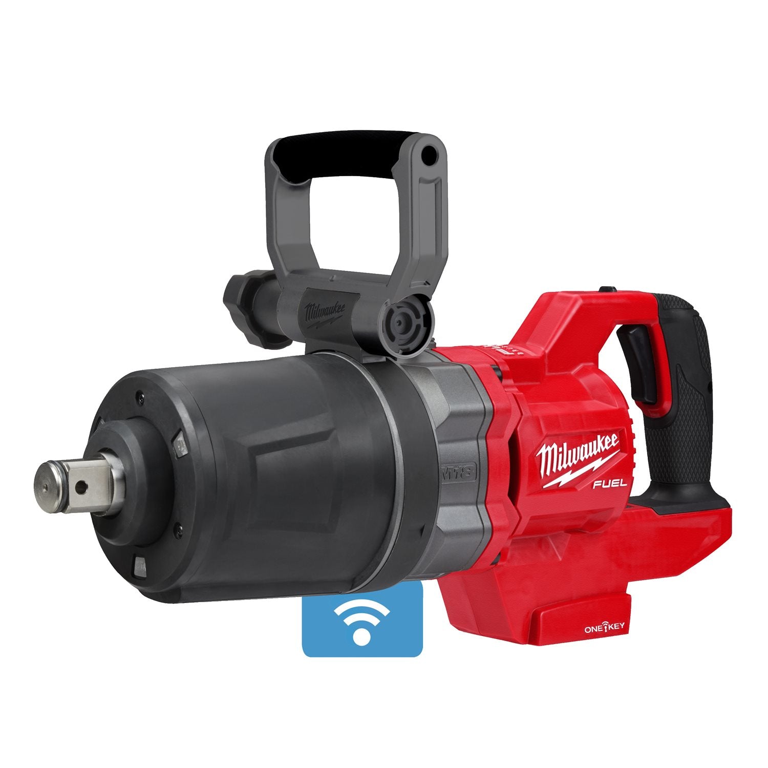 Milwaukee M18 FUEL™ ONEFHIWF1DS-0C ONE-KEY™ D-greep accu slagmoersleutel korte as 2576Nm 1" frictiering 18V Basic Body in koffer - 4933472071