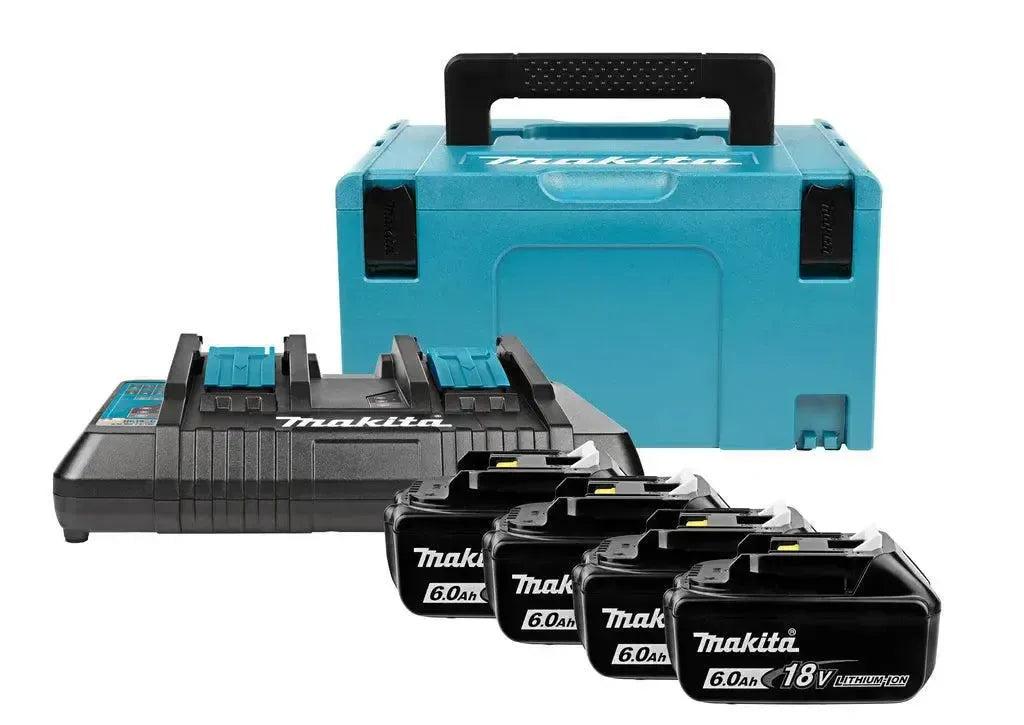 Makita Accu Starterset 18V DC18RD 4xBL1860B