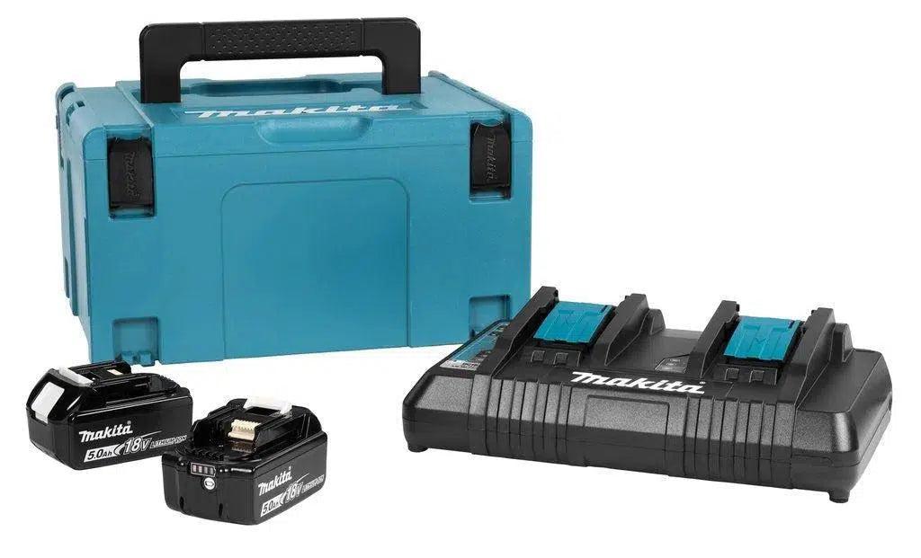 Makita Accu Starterset 18V DC18RD 2xBL1850B