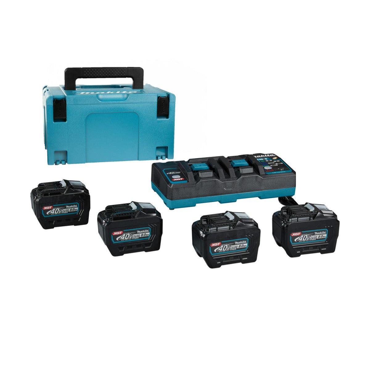 Makita Accu Starterset XGT DC40RB 4xBL4080F