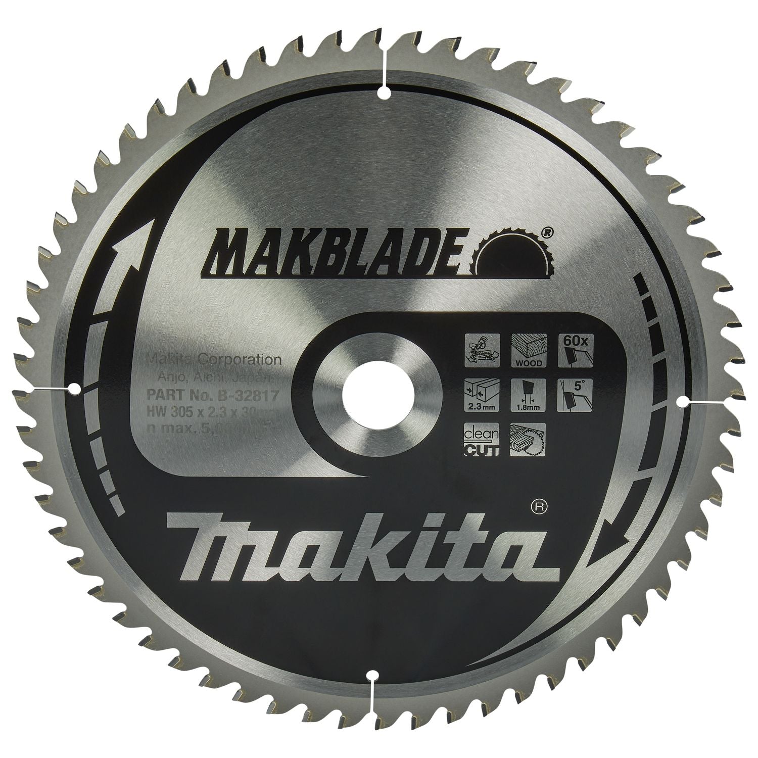 Makita Cirkelzaagblad voor Hout | Makblade | Ø 305mm Asgat 30mm 60T - B-32817