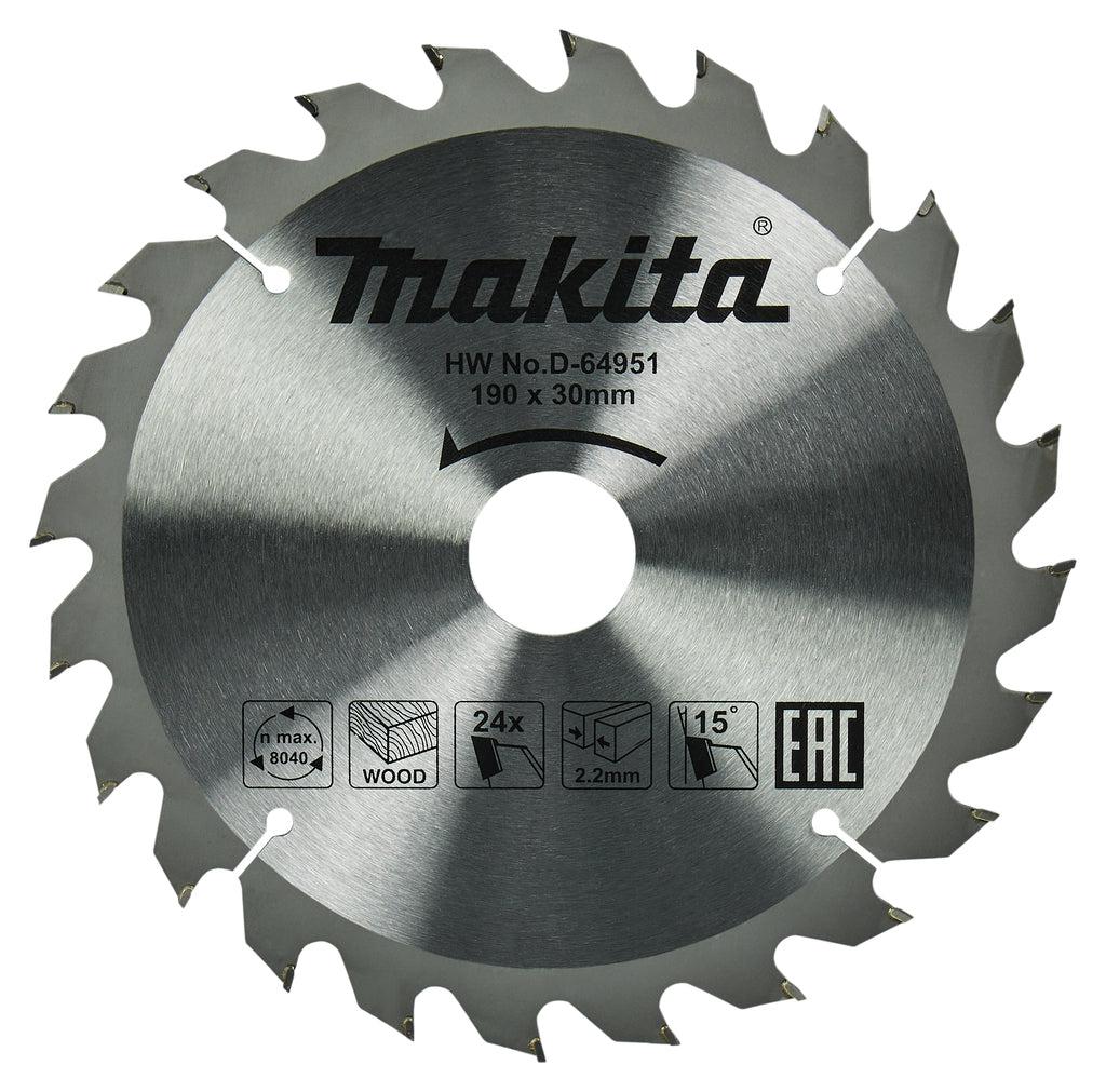 Makita Cirkelzaagblad voor Hout | Standaard | Ø 190mm Asgat 30mm 24T - D-64951 afbeelding
