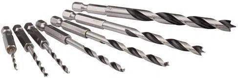 Makita D-62371 Houtspiraalborenset 7-delig 1/4''