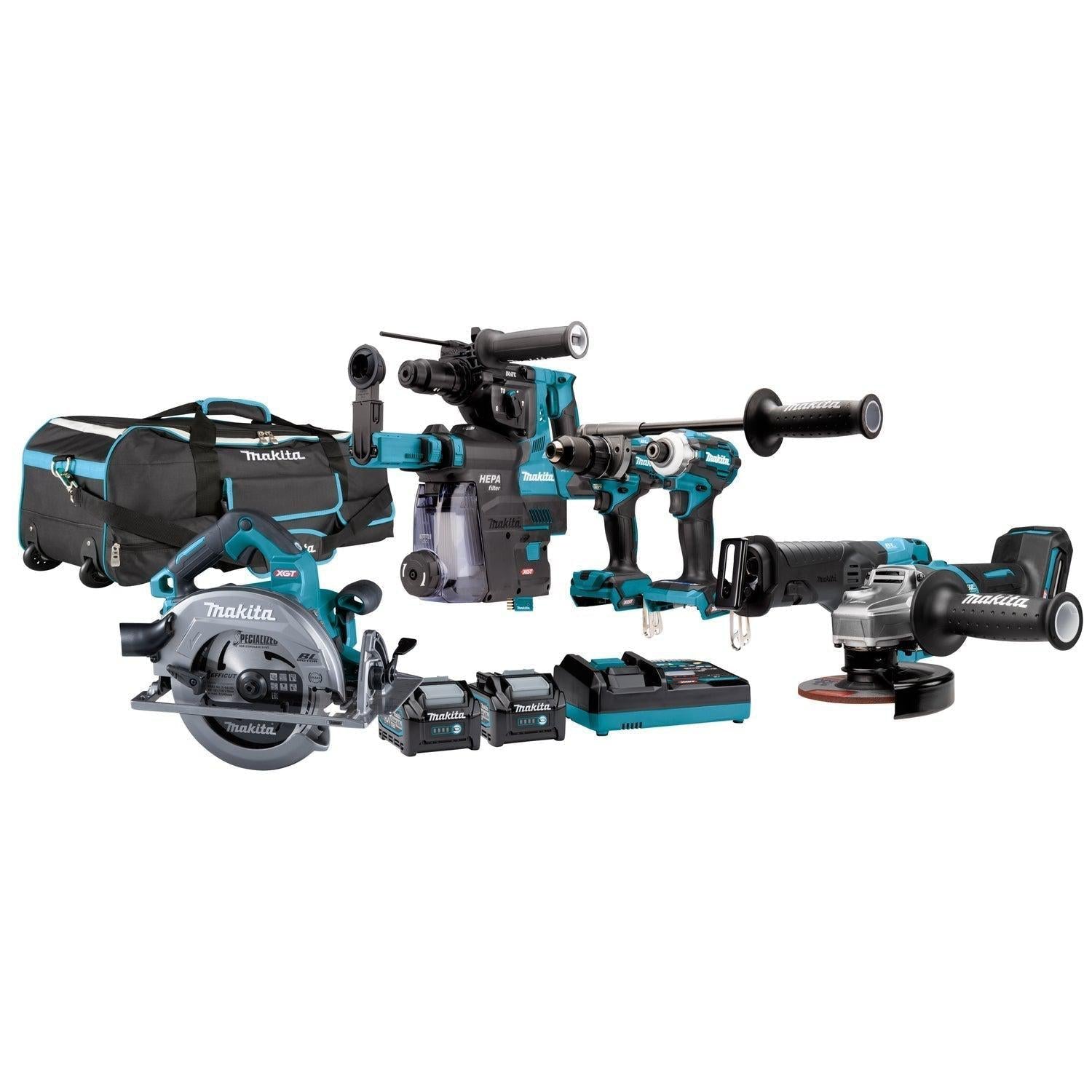 Makita DK0162G601 Accu Combiset 6-delig XGT 40V Max 4.0Ah in Tas afbeelding 1