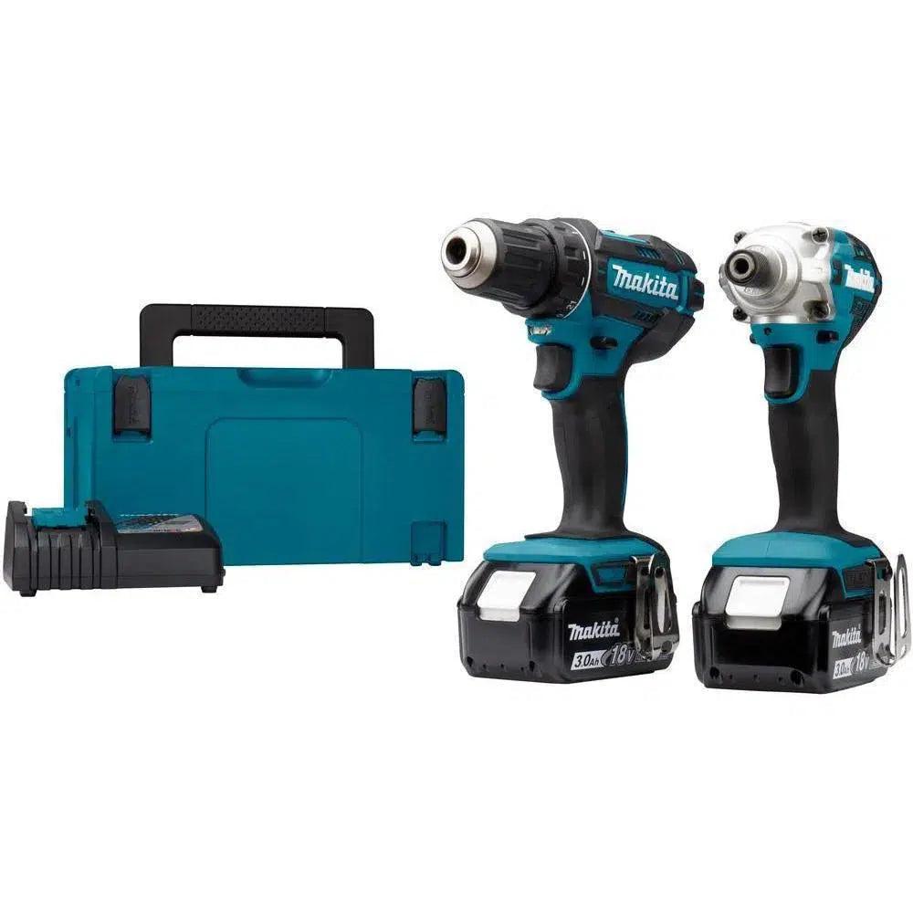 Makita DLX2339J 18V Accu combiset 2-delig (DDF482 + DTD156) 18V 3.0Ah in Mbox afbeelding 1