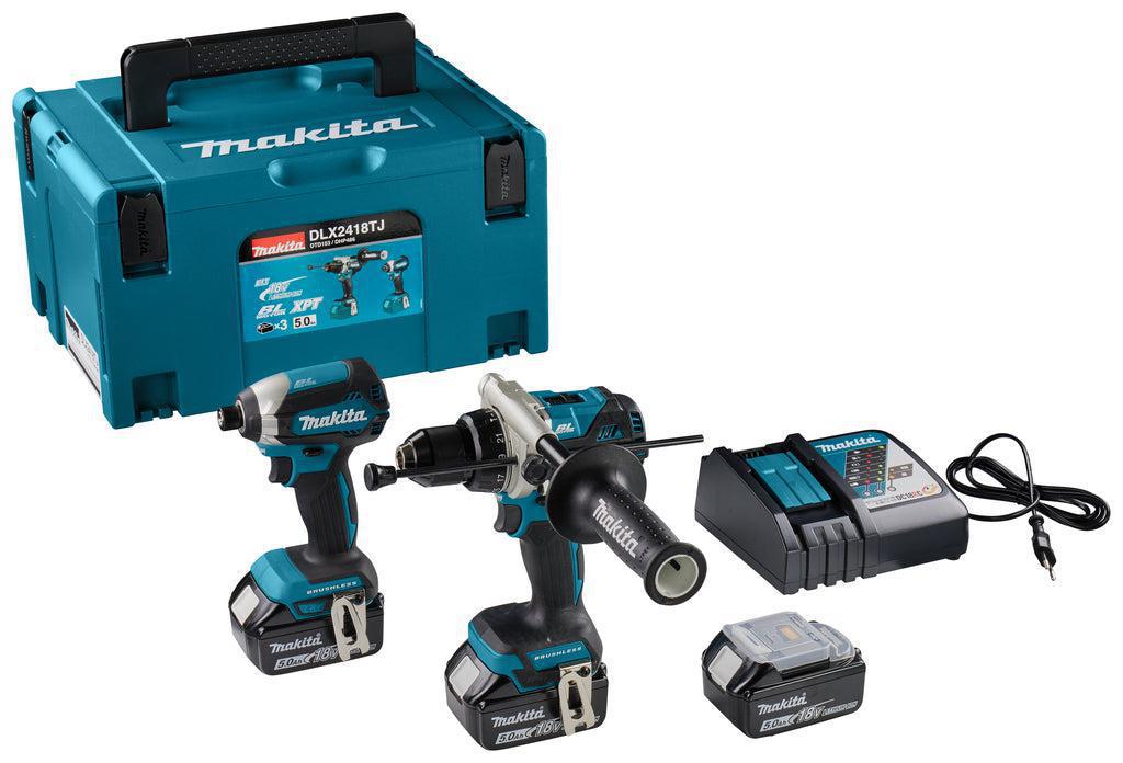 Makita DLX2418TJ Accu Combiset 2-delig (DHP486 + DTD153) 18V 5.0Ah in Mbox afbeelding 1