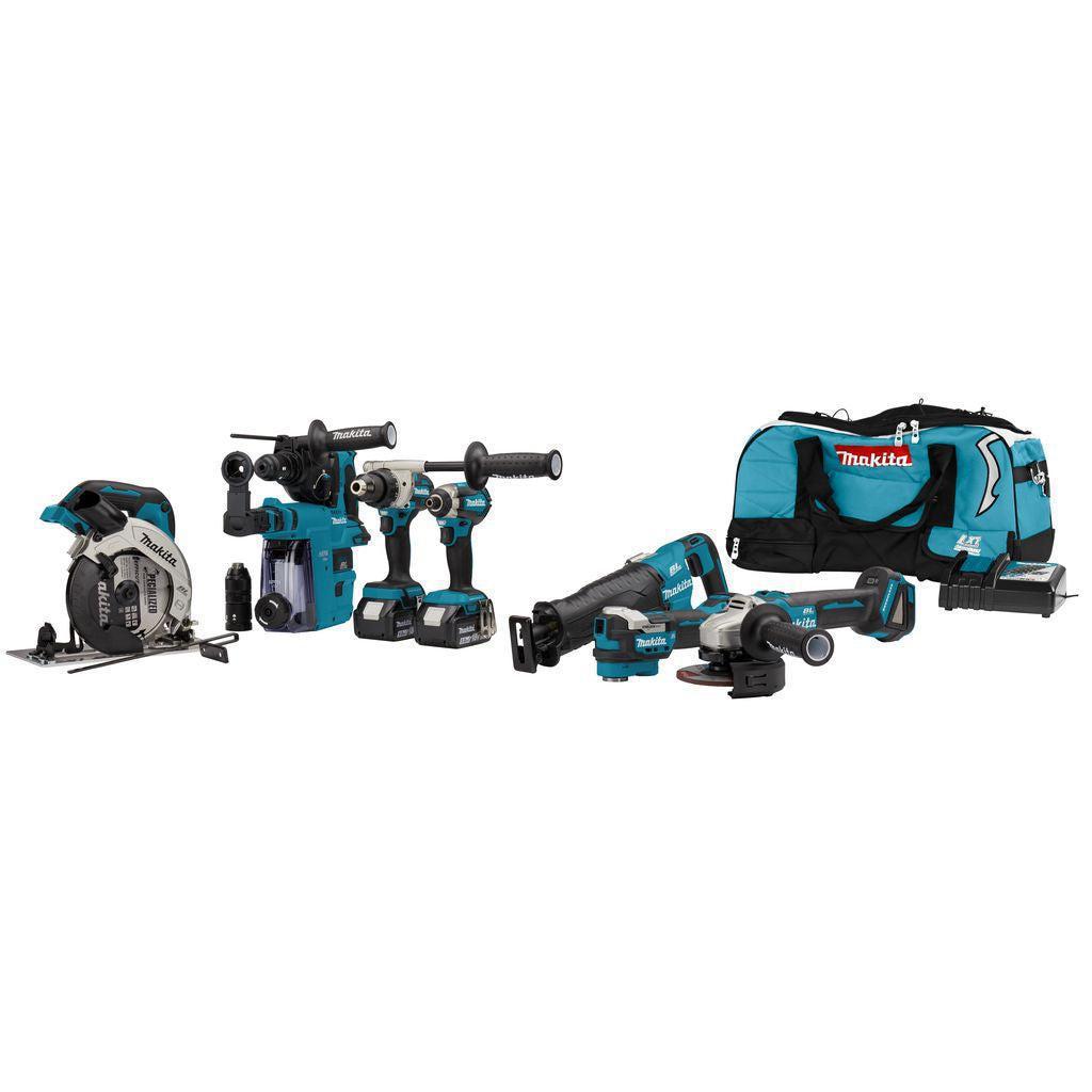 Makita DLX7020TX1 Accu Combiset 7-delig 18V 5.0Ah in Tas afbeelding 1