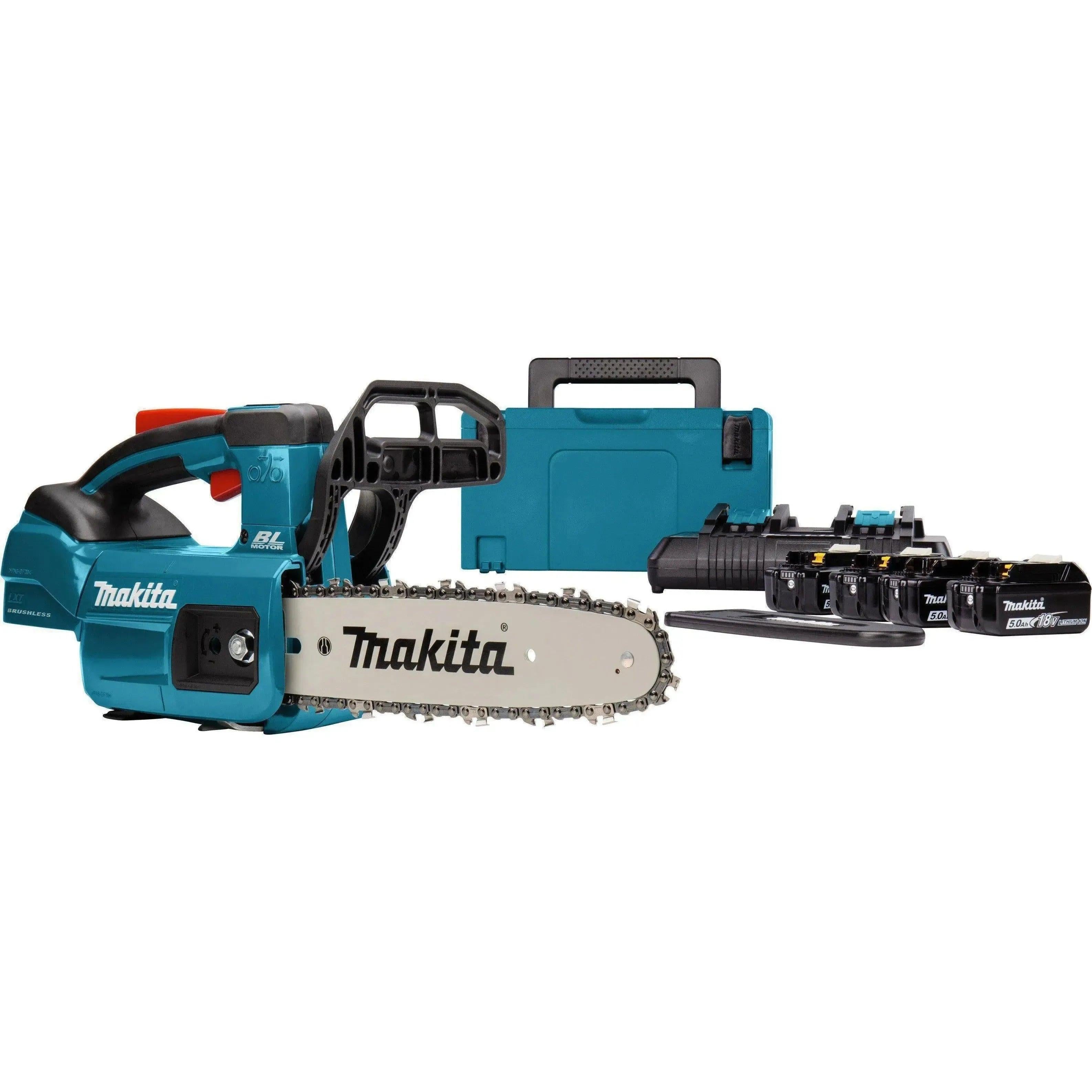 Makita DUC254PT4J Accu Tophandle Kettingzaag 25cm 18V 5.0Ah met Mbox