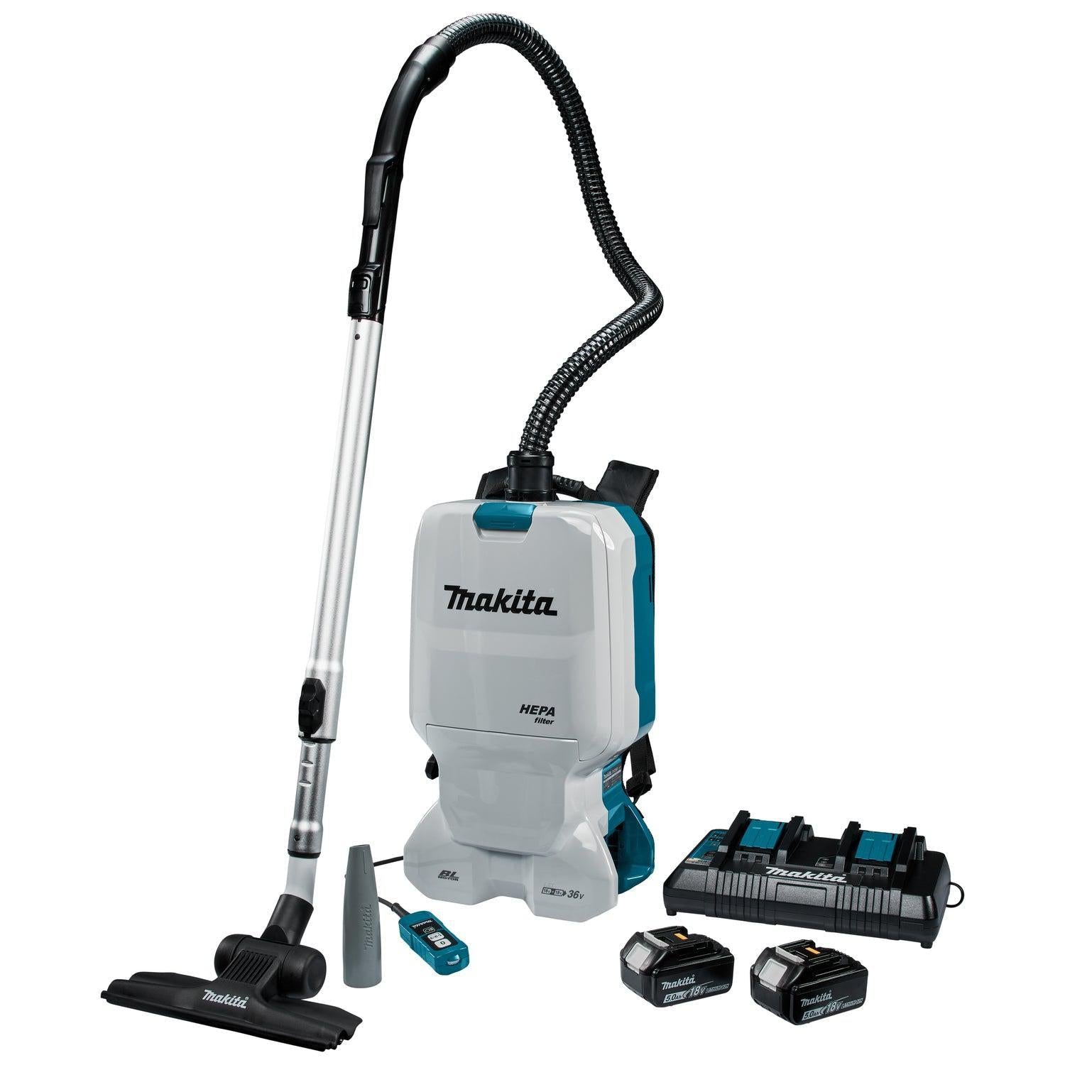 Makita DVC660PT2 Accu Rugstofzuiger voor Schoonmaak 2x18V 5.0Ah afbeelding 1