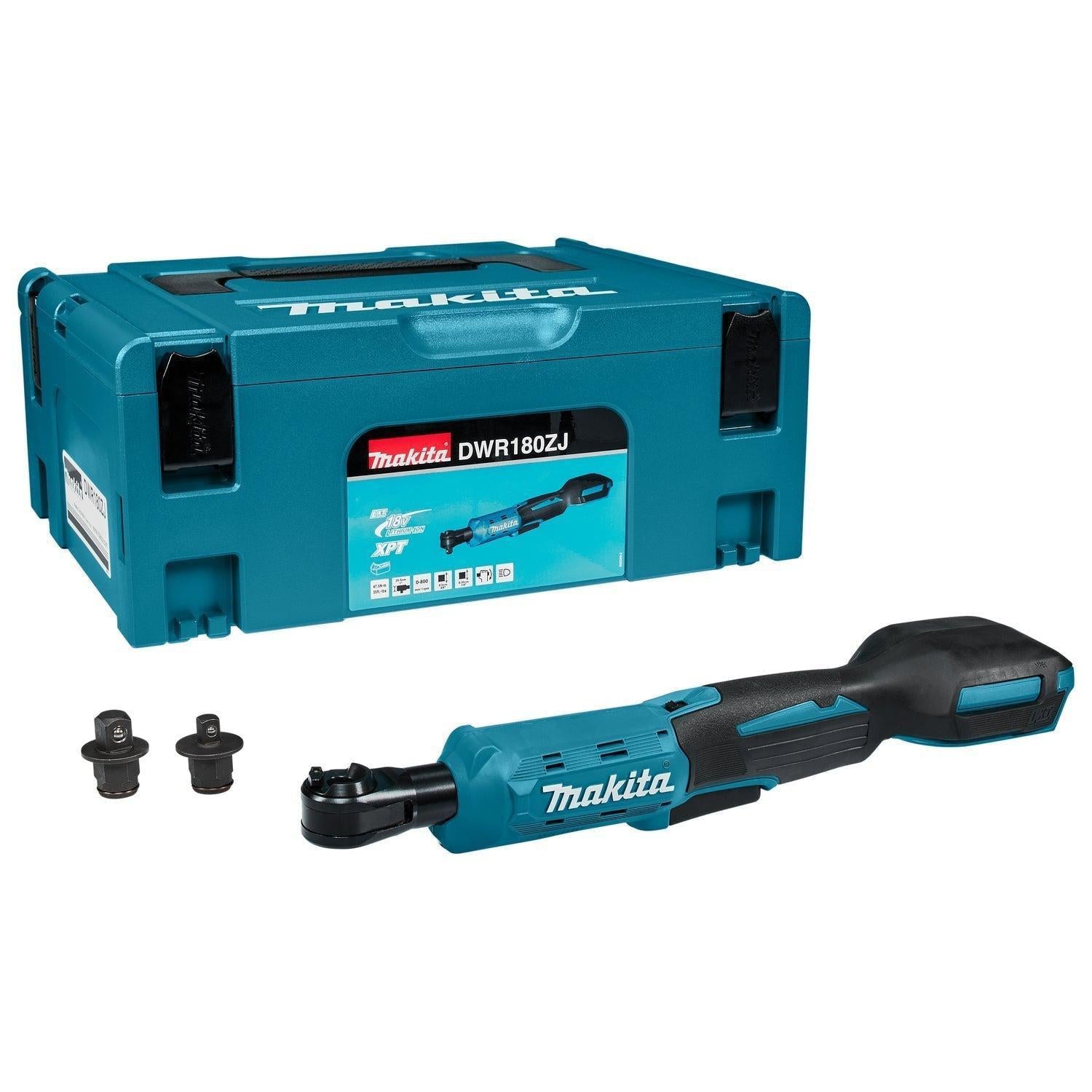 Makita DWR180ZJ Accu ratelsleutel 3/8" & 1/4" borgpin 18V Basic Body in Mbox afbeelding 1
