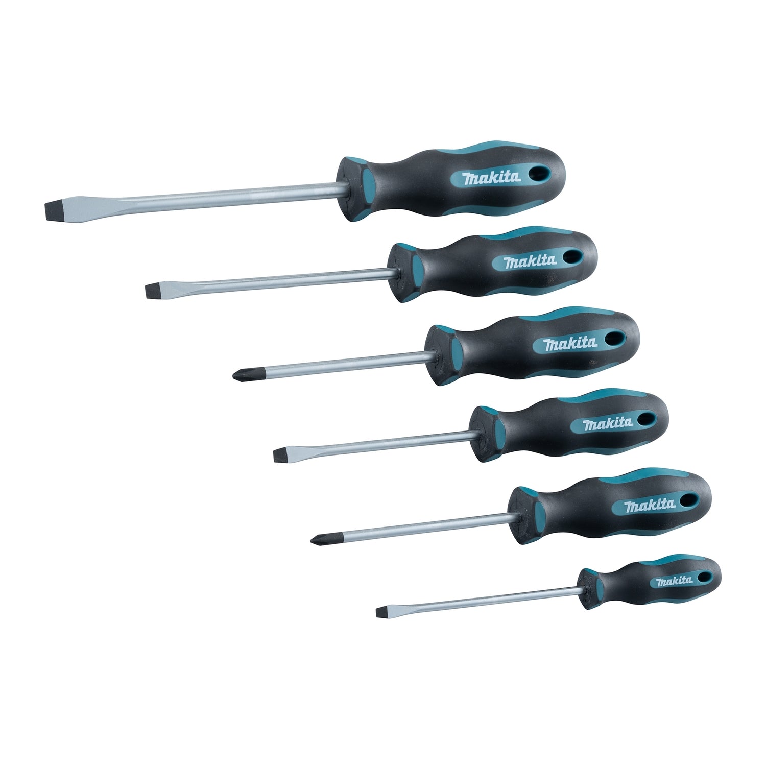 Makita E-10506 Schroevendraaierset 6-delig SL4 / SL5,5 / SL6,5 / SL8 / PH1 / PH2 afbeelding 1