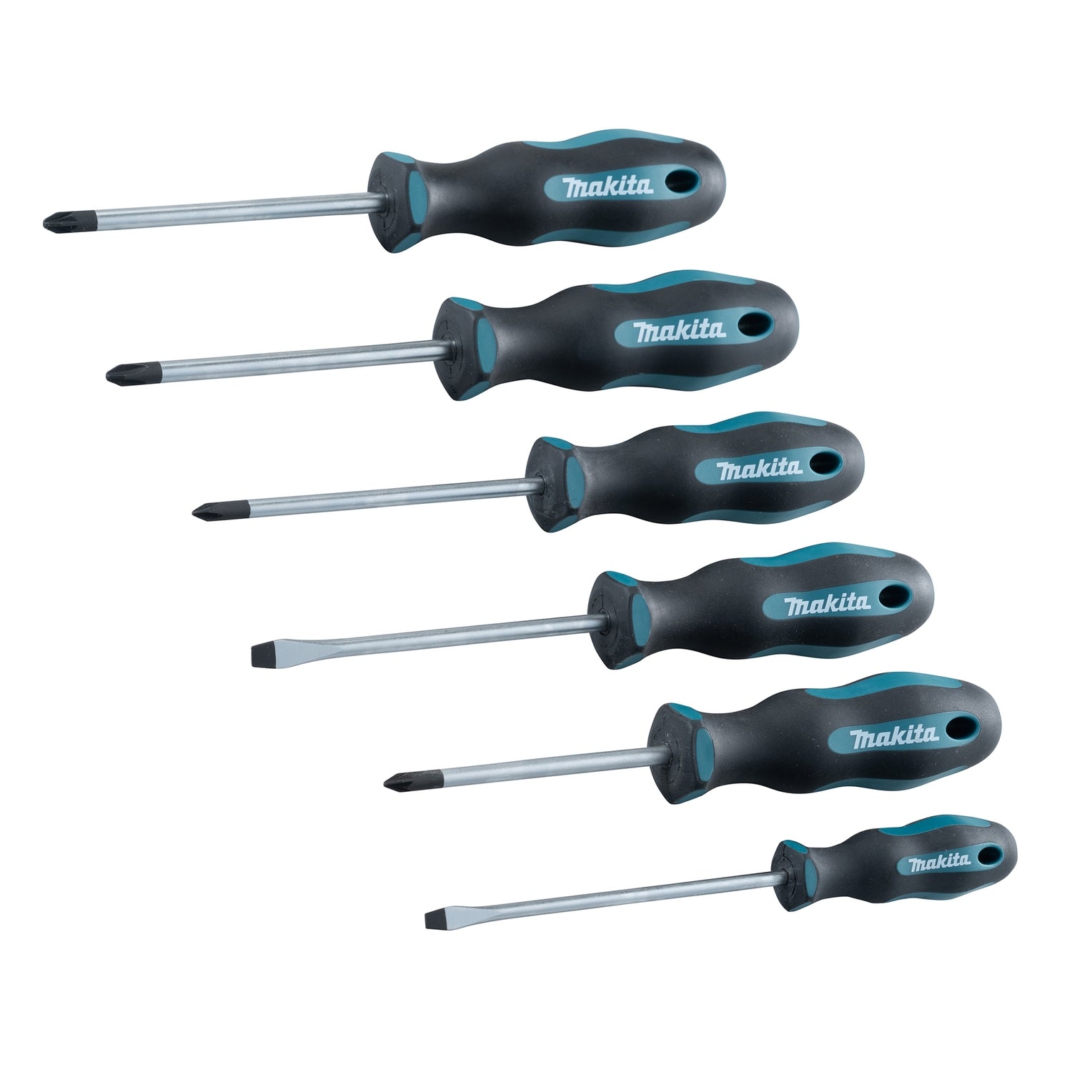 Makita E-10528 Schroevendraaierset 6-delig SL4 / SL5,5 / PH1 / PH2 / PZ1 / PZ2 afbeelding 1