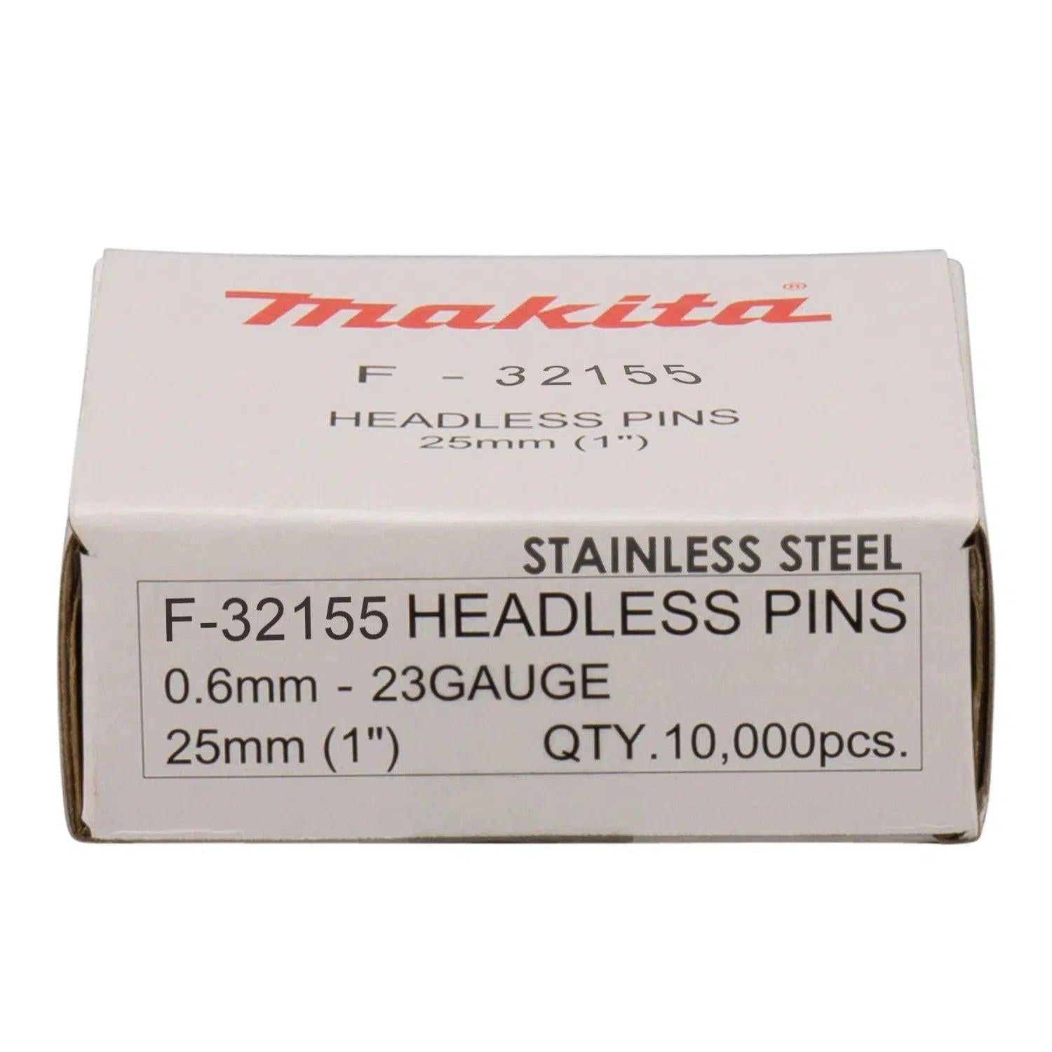 Makita F-32155 Pin 25mm RVS VE=10000 afbeelding 1