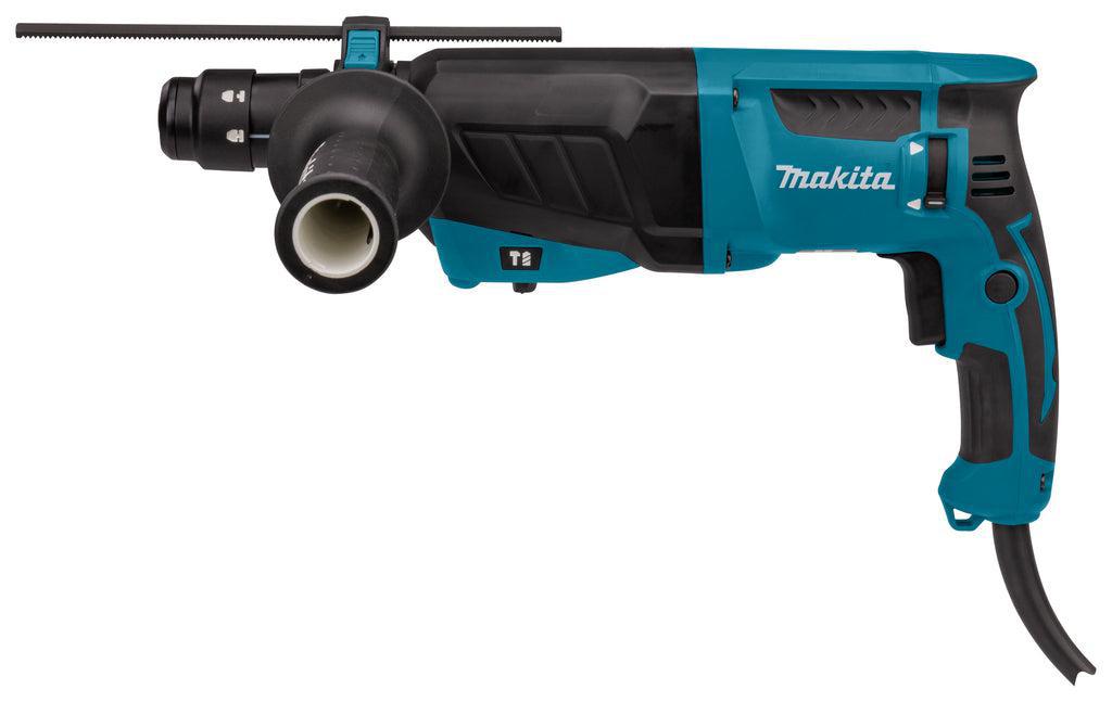 Makita HR2630TX12 Combihamer SDS-Plus 2,4J + snelwisselboorkop + 17 delige boren- en beitelset 800W in koffer afbeelding 1