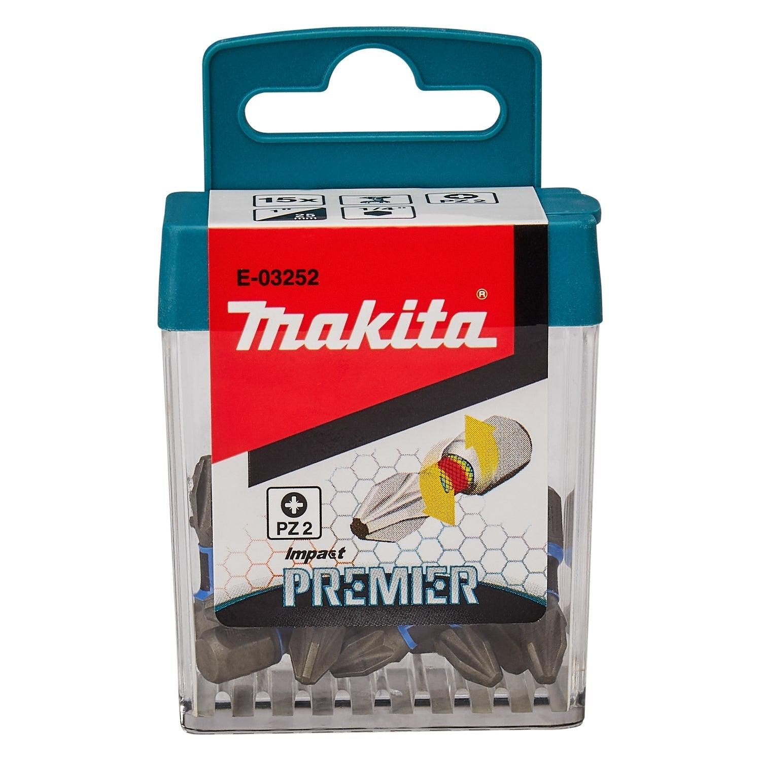 Makita E-03252 XTT Impact Premier slagschroefbits PZ2x25mm VE=15 afbeelding 1