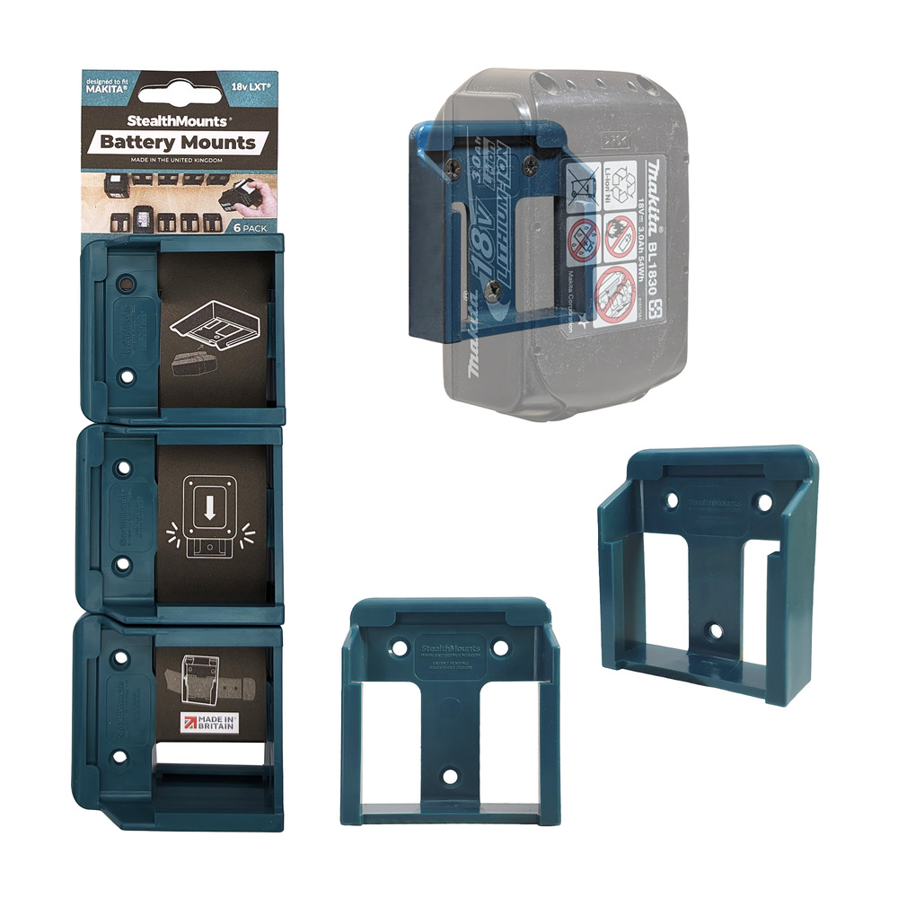 StealthMounts Accuhouder voor Makita LXT 18V - Blauw - BM-MK18-BLU-6 afbeelding