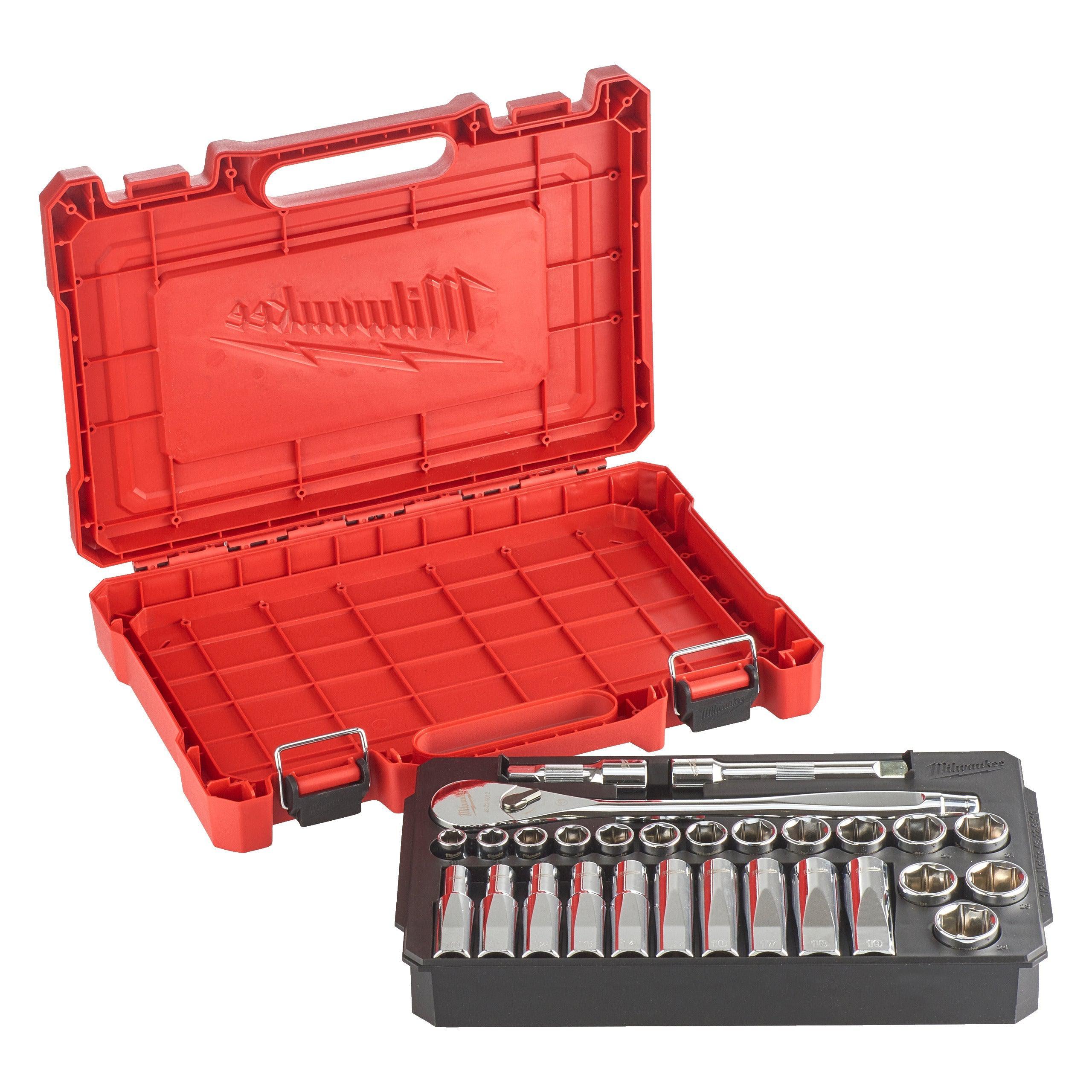 Milwaukee 1/2" Metric Socket Wrench Set 28- delig - 4932471864 afbeelding 1