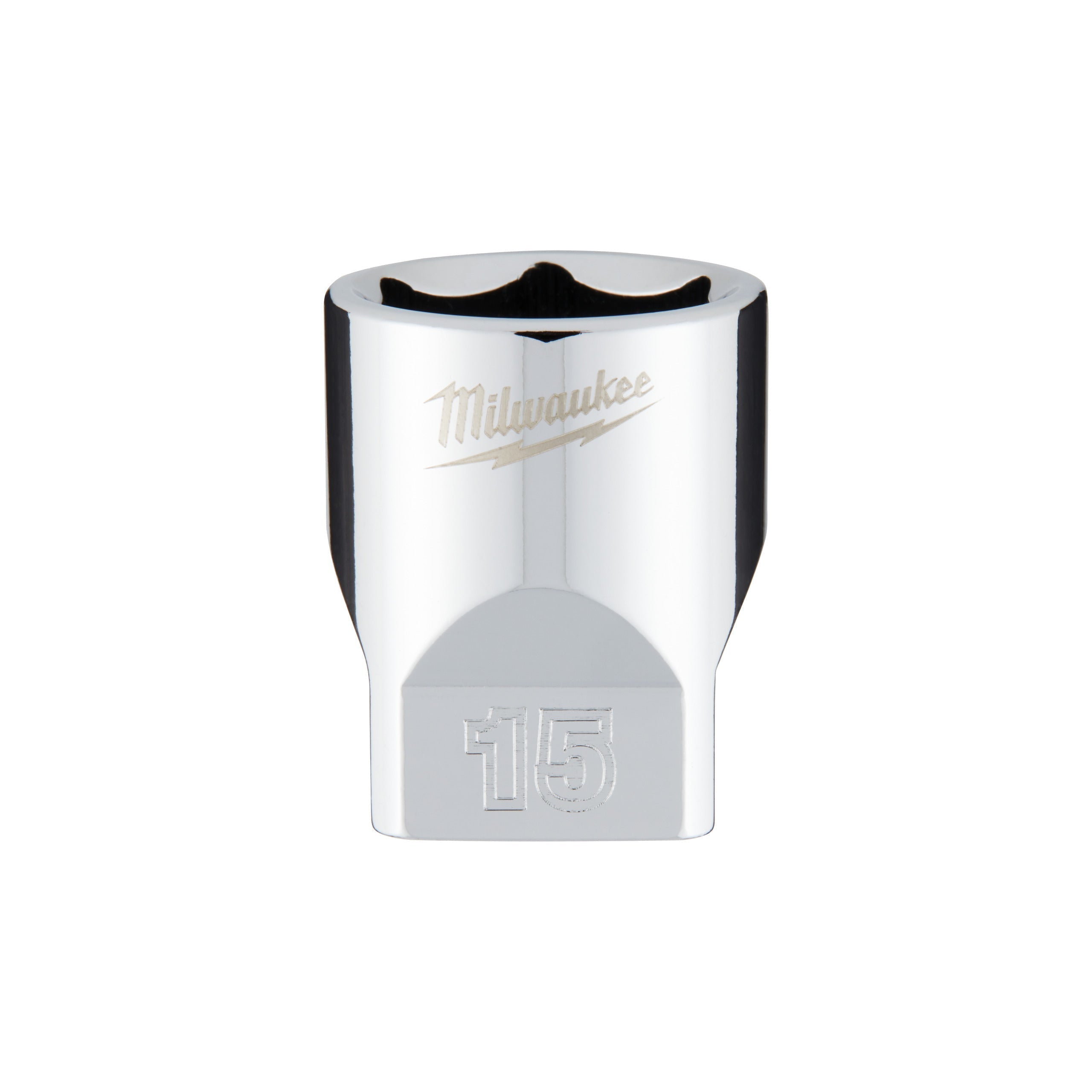Milwaukee 1/4" Ratel Dop Metrisch Standaard 15 mm - 4932478323 afbeelding 1