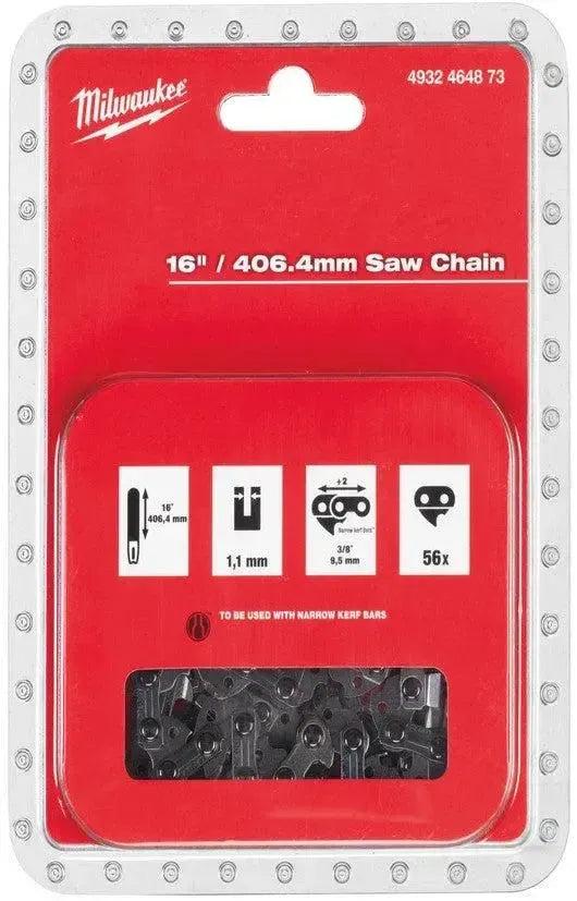 Milwaukee 40 cm kettingzaag Saw Chain 3/8" x 406,4 x 1,1 - 4932464873 afbeelding 1