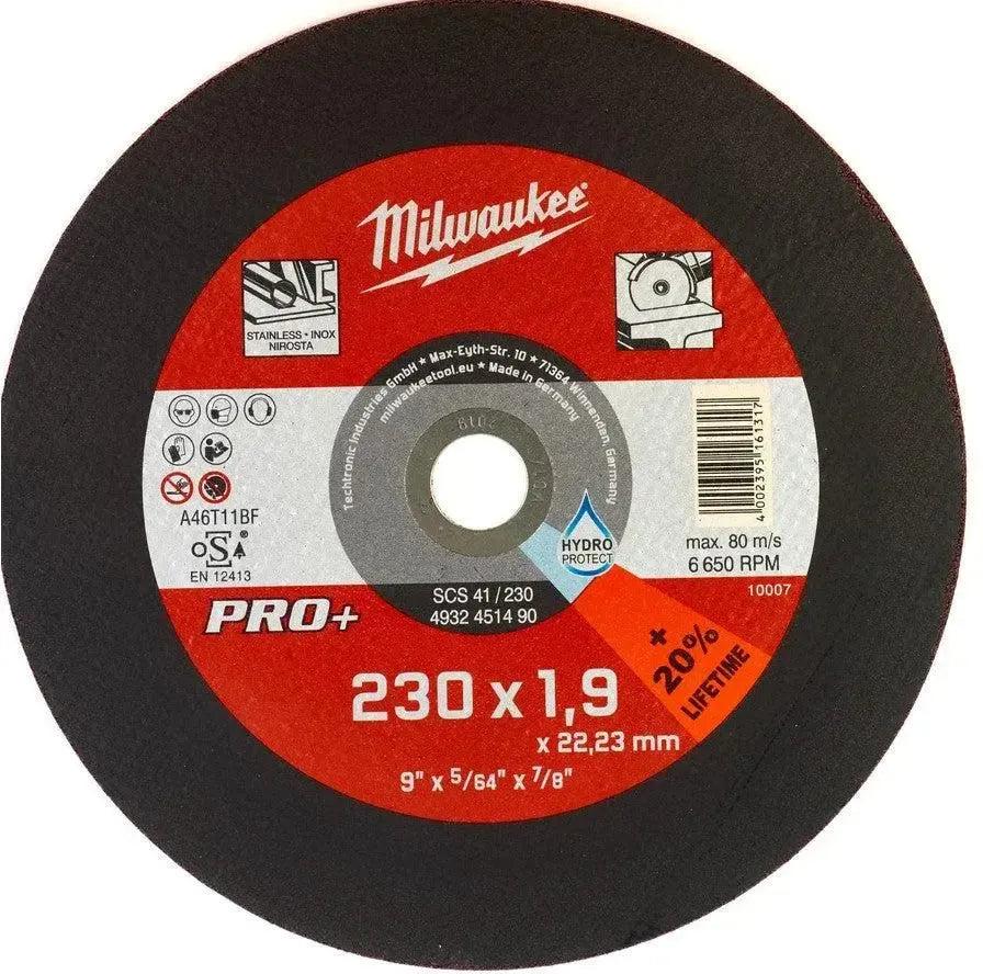 Milwaukee Dunne metaaldoorslijpschijven PRO+ SCS 41/230 x 1,9 x 22 mm - 4932451490 afbeelding 1